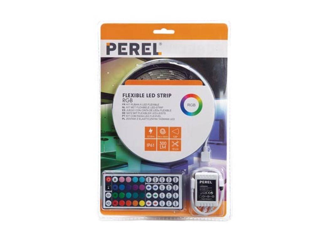 Perel SET MIT FLEXIBLEM LED-STREIFEN, CONTROLLER UND NETZTEIL - RGB -