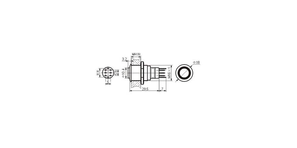Onpow DRUCKSCHALTER - RUND - HOCH - METALL - SPDT 1NO 1NC - BLAUE