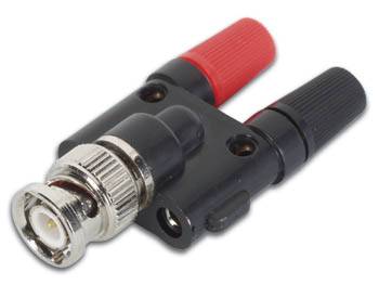 BNC-STECKER AUF 2x 4mm BANANENKUPPLUNG