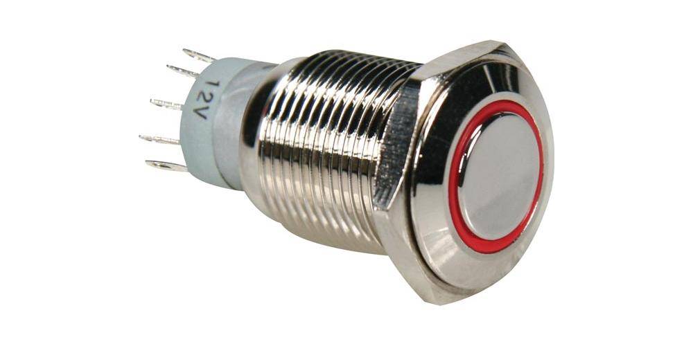 Onpow DRUCKSCHALTER - RUND - METALL - SPDT 1NO 1NC - ROTE