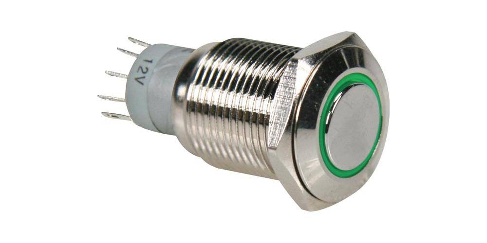 Onpow DRUCKSCHALTER - RUND - METALL - SPDT 1NO 1NC - GRÜNE