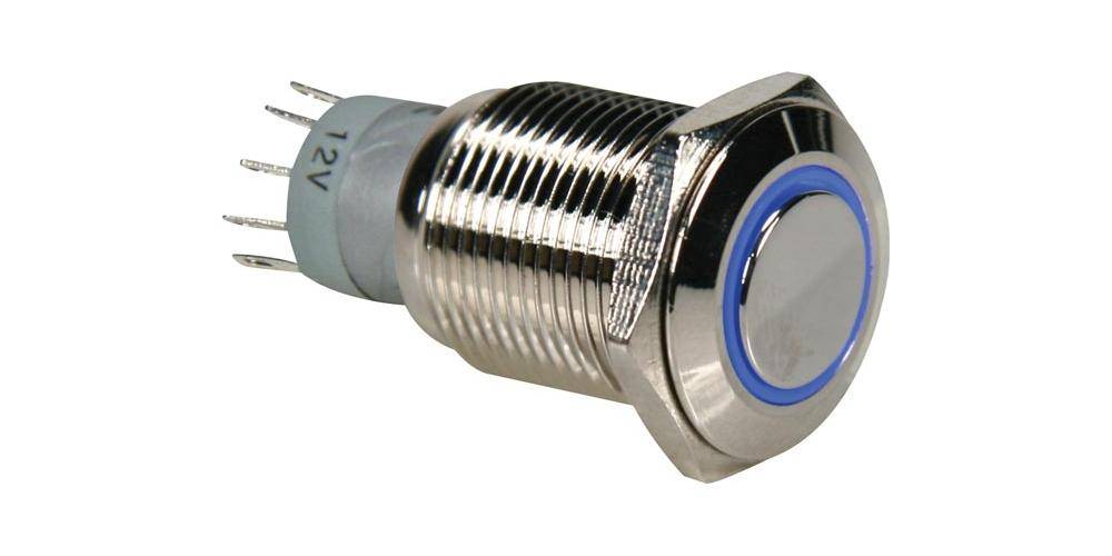 Onpow DRUCKSCHALTER - RUND - METALL - SPDT 1NO 1NC - BLAUE