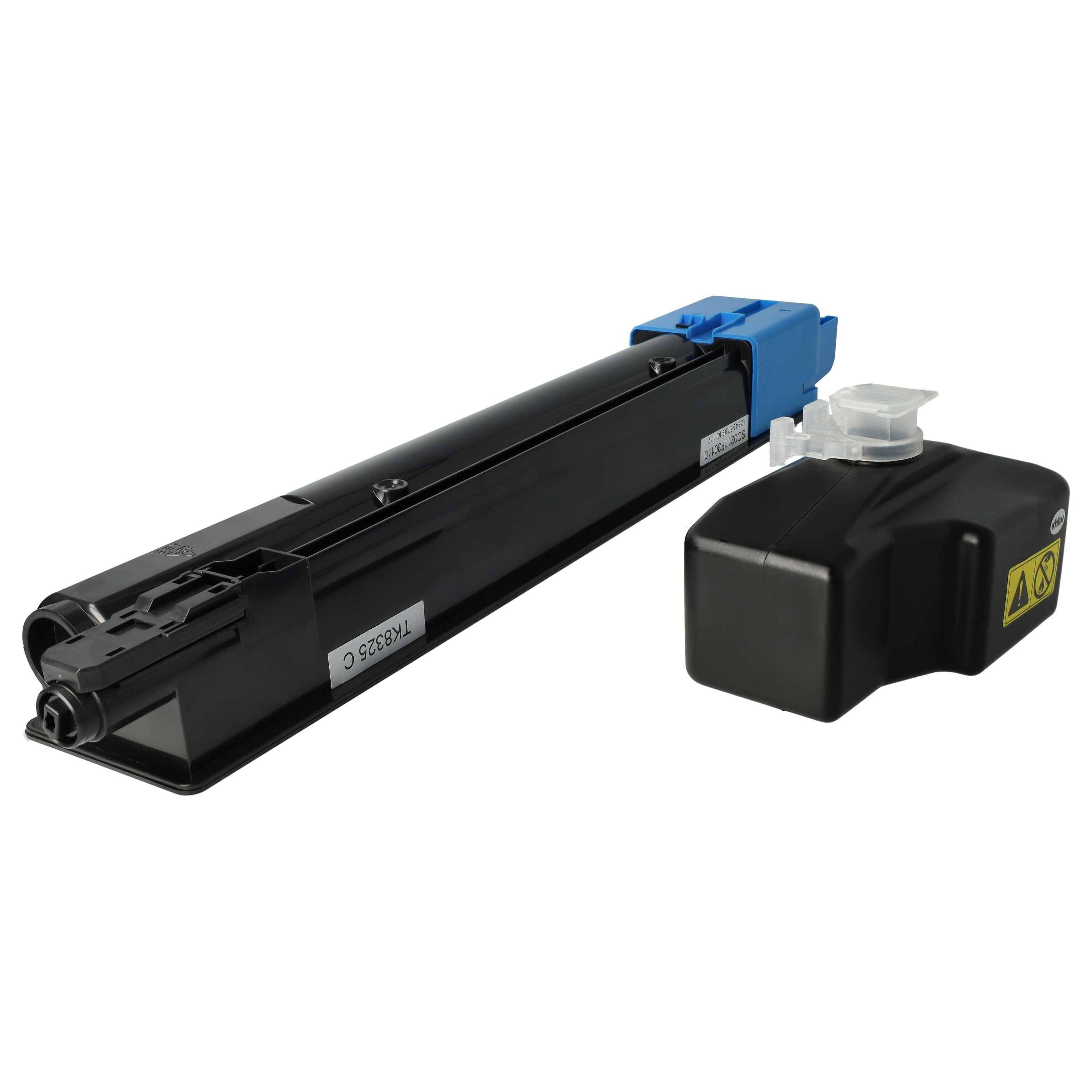 vhbw Toner Ersatz für Kyocera 1T02NPCNL0, TK-8325, TK-8325C für Drucker - Kompatible Tonerkartusche + Resttonerbehälter, Cyan