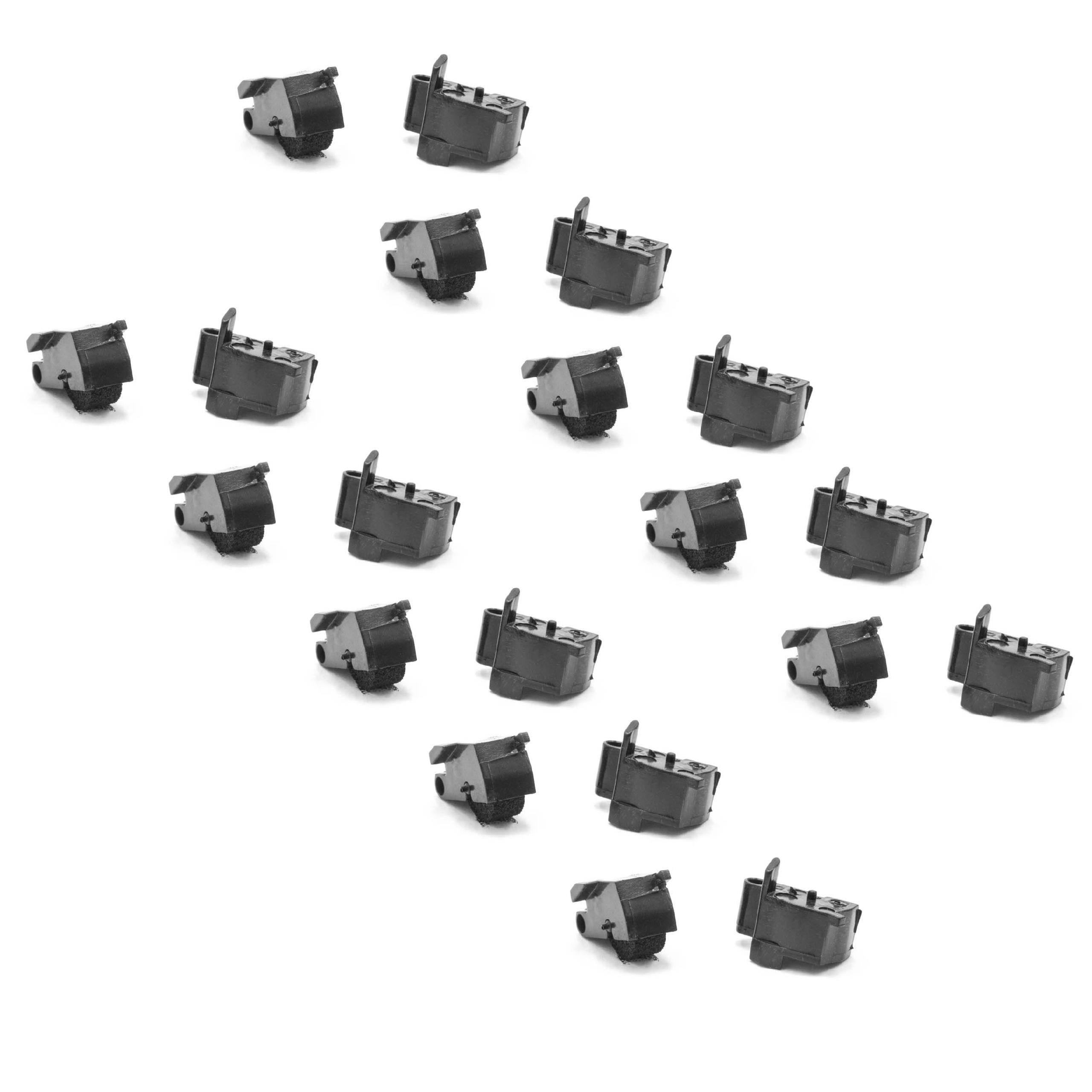 vhbw 20x Farbrolle, Farbwalze Schwarz kompatibel mit Sharp EA78, EA780, EL1192C, EL1192G Taschenrechner, Registrierkasse