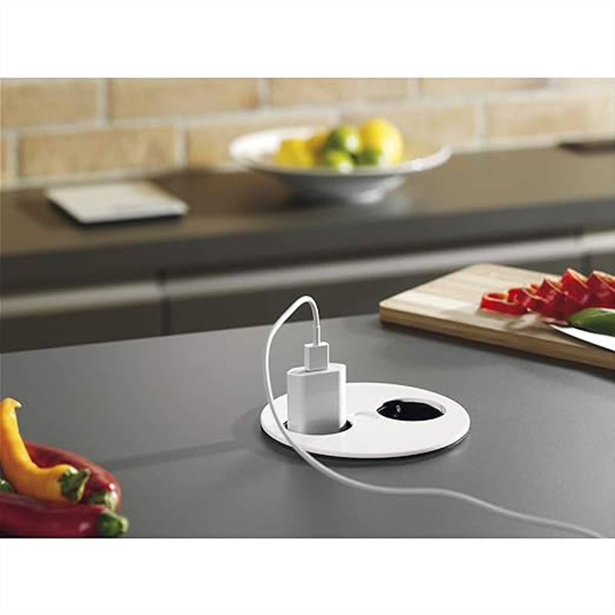 BACHMANN TWIST 1xUTE 2xKeystone weiss 30GE seidenmatt