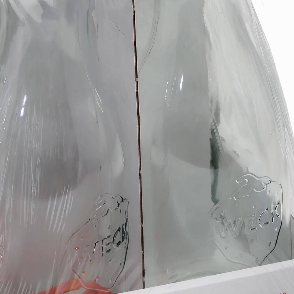 WECK Saftflasche 4er-Tray 1 l mit Ringen und Klammern