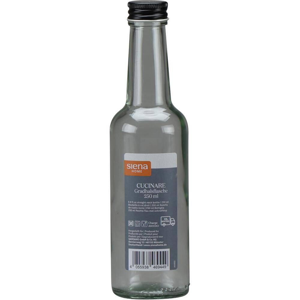 SIENA HOME Gradhalsflasche "Cucinare" 250 ml rund, Verschraubung