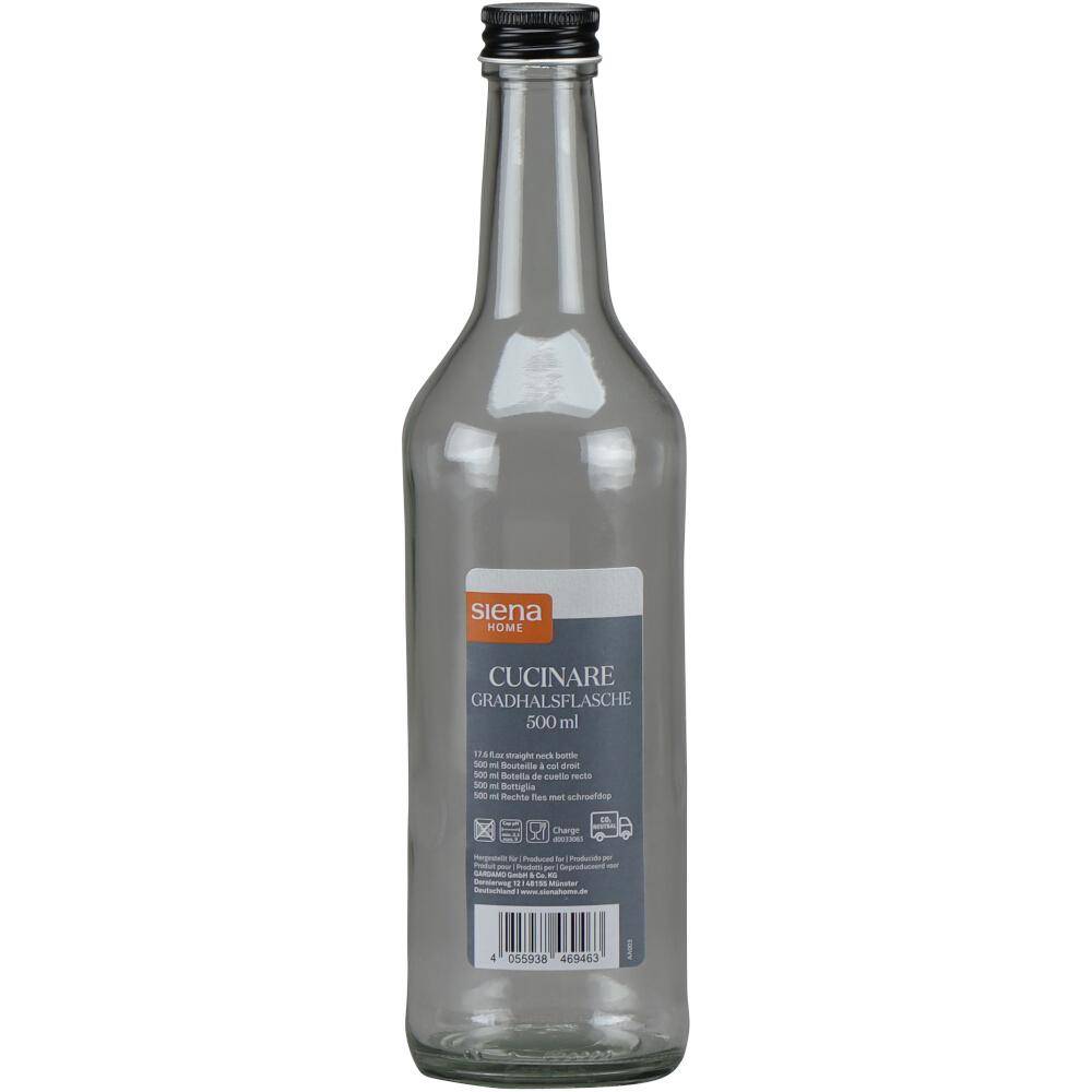 SIENA HOME Gradhalsflasche "Cucinare" 500 ml rund, Verschraubung