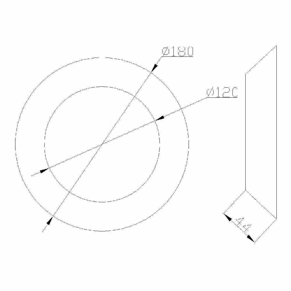 FireFix Mauerrosette FAL Ø 100-120 mm feueraluminiert, verstellbar
