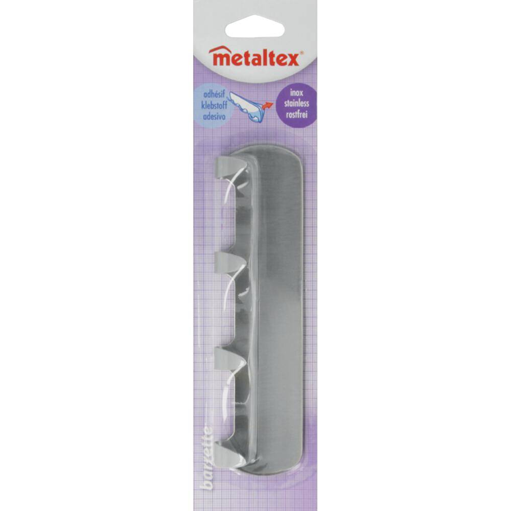 Metaltex Hakenleiste "Barette" 4 Haken Edelstahl