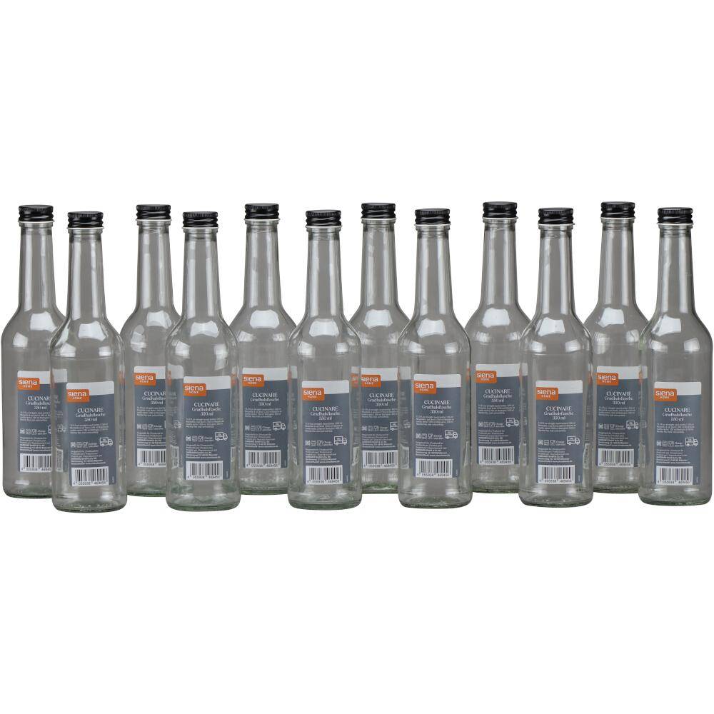 SIENA HOME Gradhalsflasche "Cucinare" 350 ml rund, Verschraubung