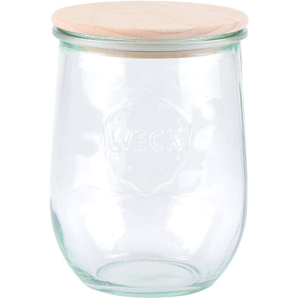 SIENA HOME Tulpenglas "Cucinare" HD 1,0 l Weck-Glas, Buchenholz