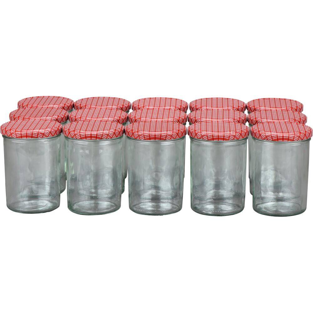 SIENA HOME Sturz-Glas "Cucinare" 1TO440 rot/weiß, TwistOff 440 ml