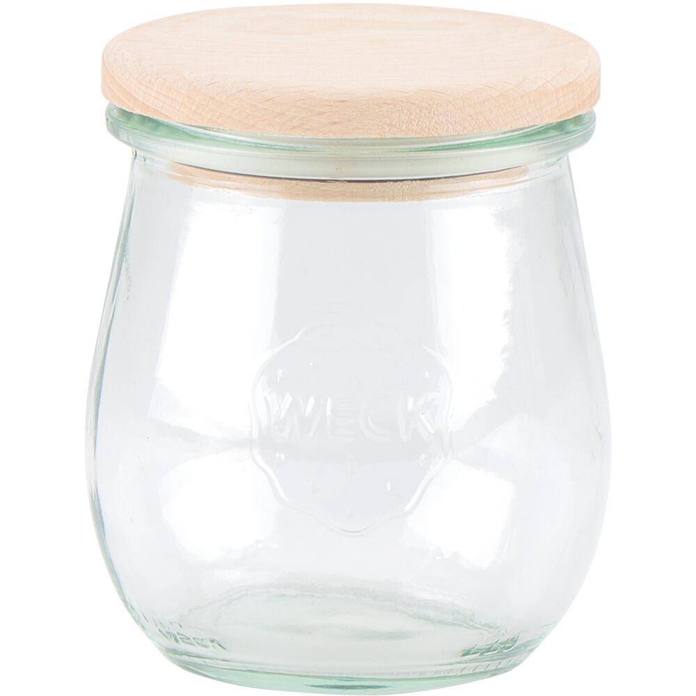 SIENA HOME Tulpe-Glas "Cucinare" HD 220 ml Weck-Glas, Buchenholz