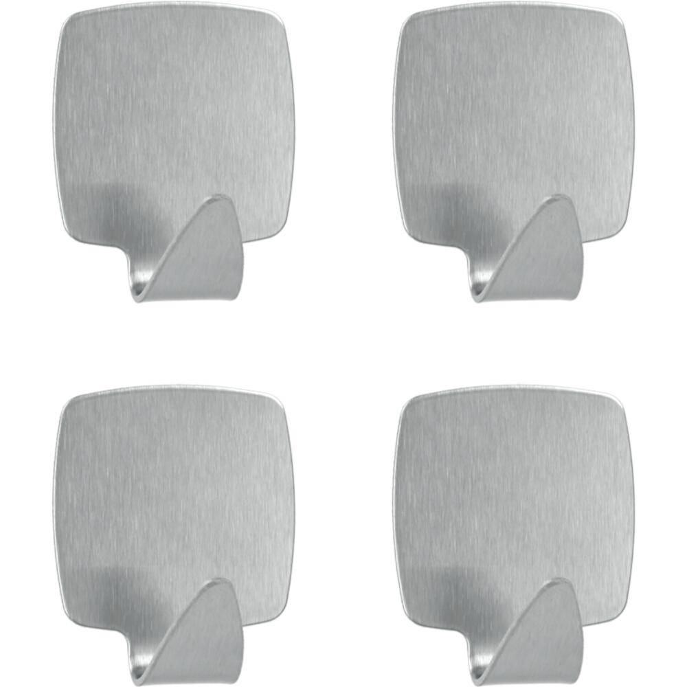 Metaltex Hafthaken 4 Stück quadratisch Edelstahl