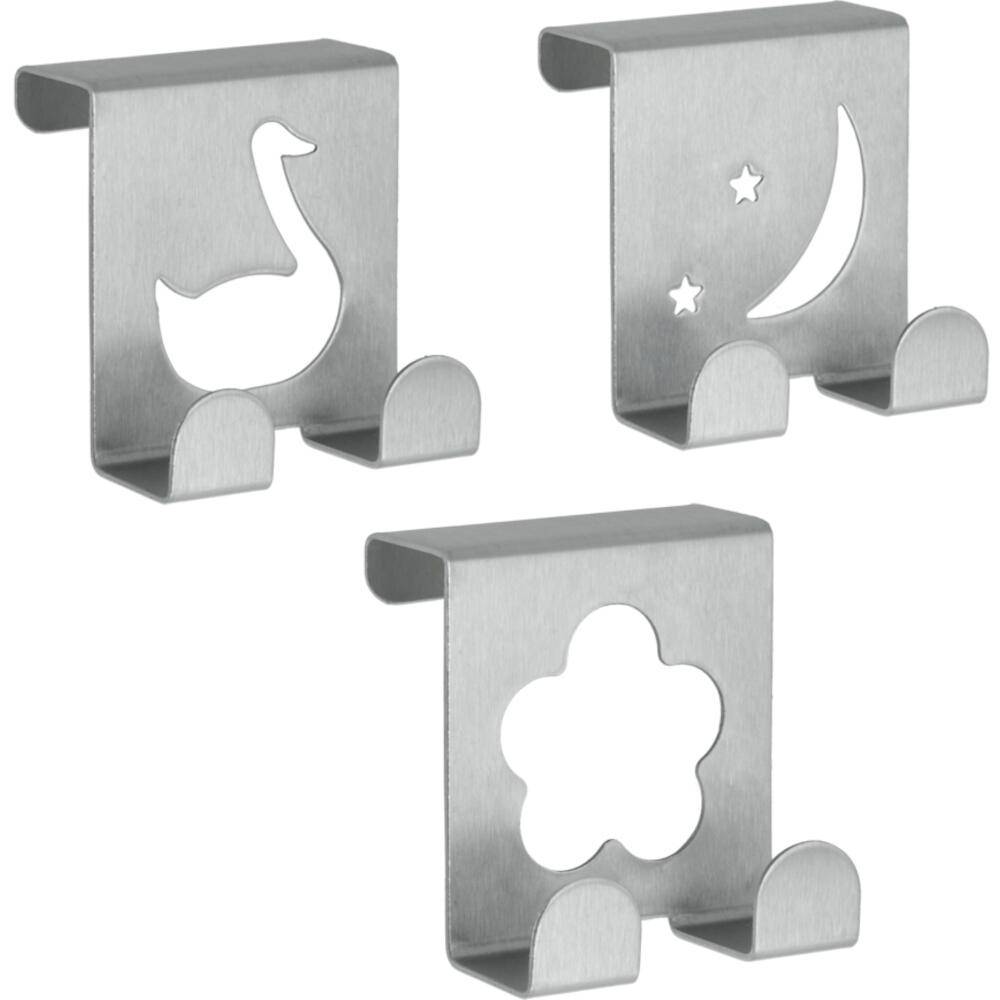 Metaltex Türdoppelhaken Dekor Edelstahl