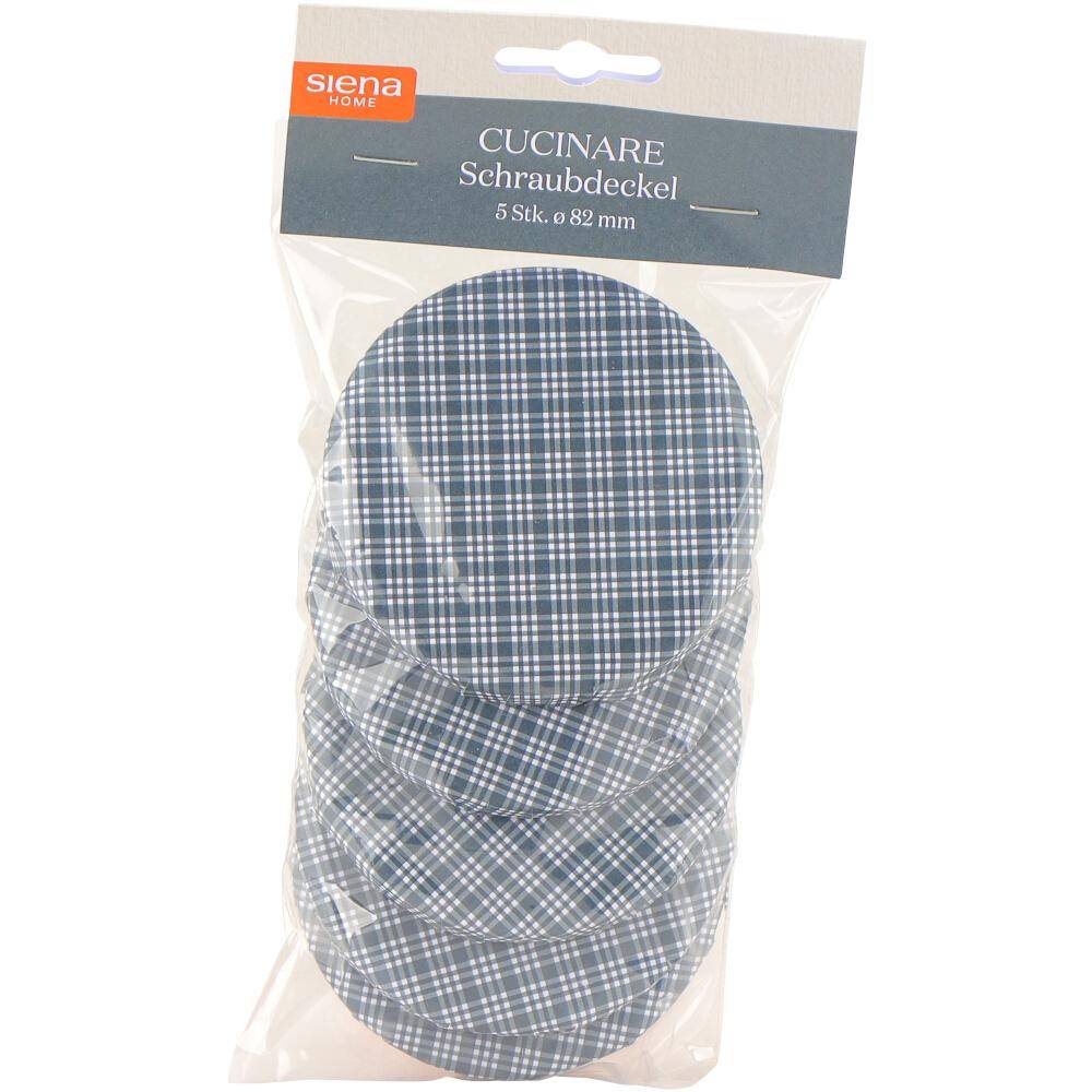 SIENA HOME Deckel "Cucinare" 5 Stück/Ø 82 mm Metall, blau, für TO 82