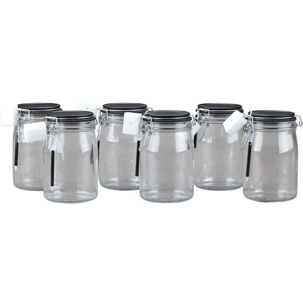 SIENA HOME Drahtbügel-Glas "Cucinare" 1,0 l mit Stift & Schwamm