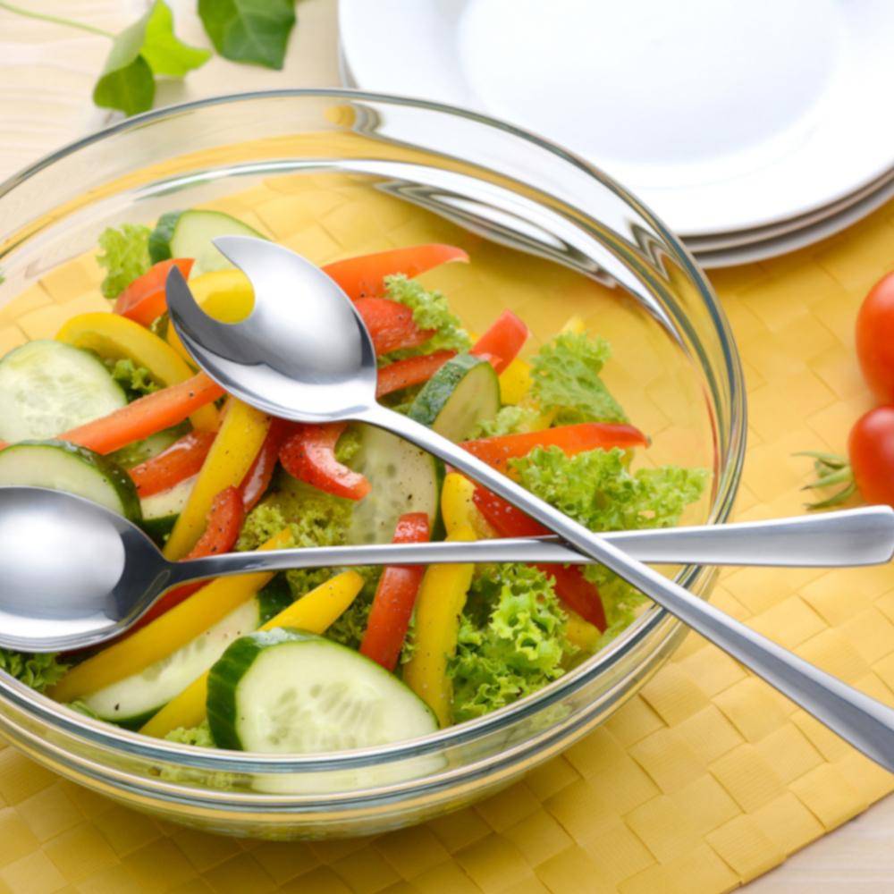 GRÄWE Salatbesteck "Wrzburg" 2-teilig Edelstahl rostfrei