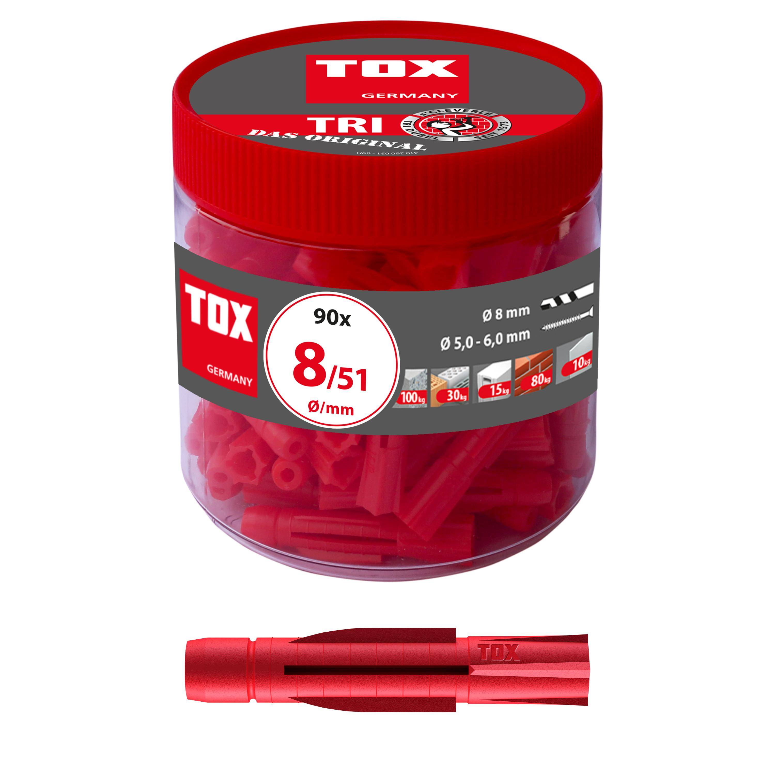 TOX Allzweckdübel Tri 8x51 mm in Runddose
