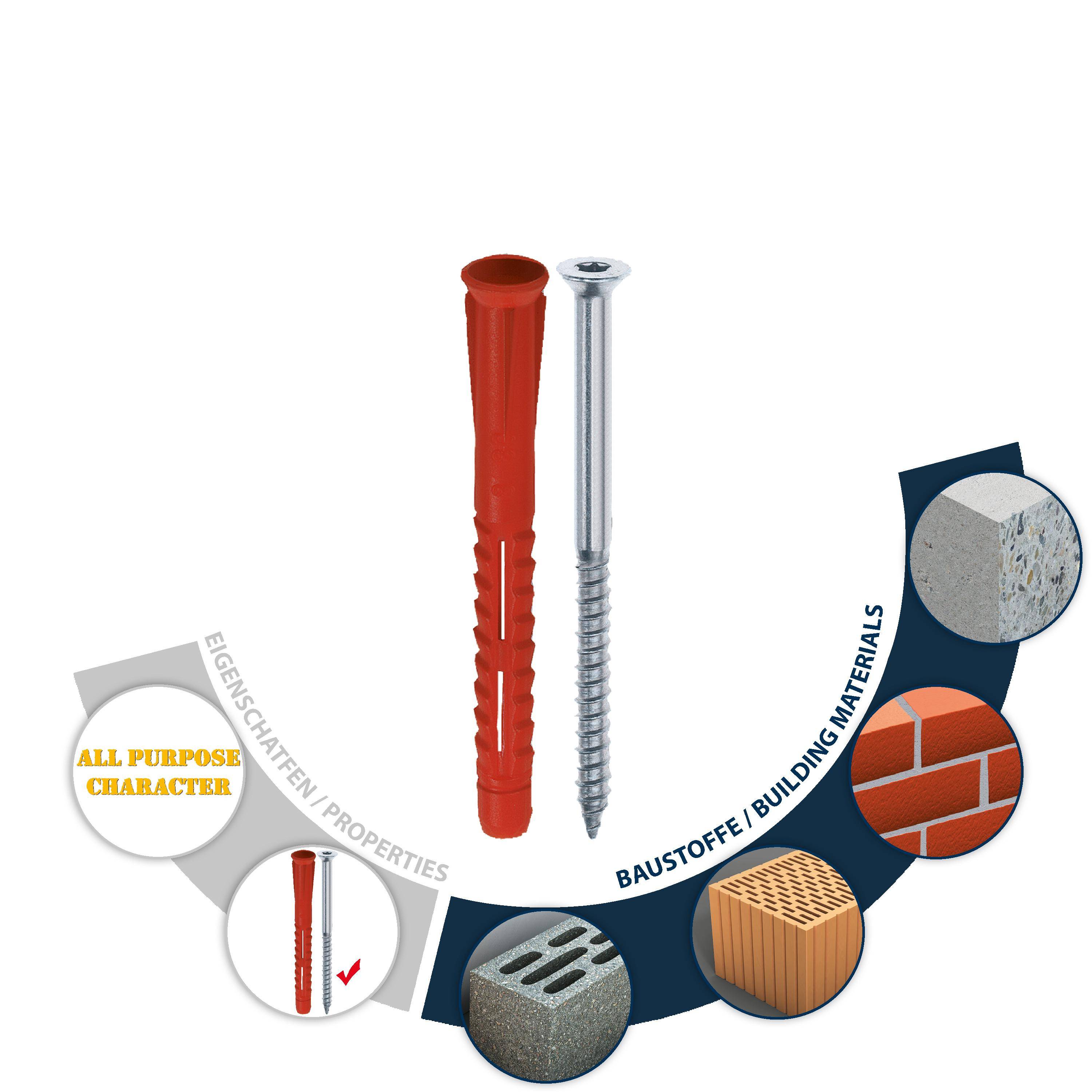 TOX Allzweck-Langdübel Constructor 8x60 mm + Schraube
