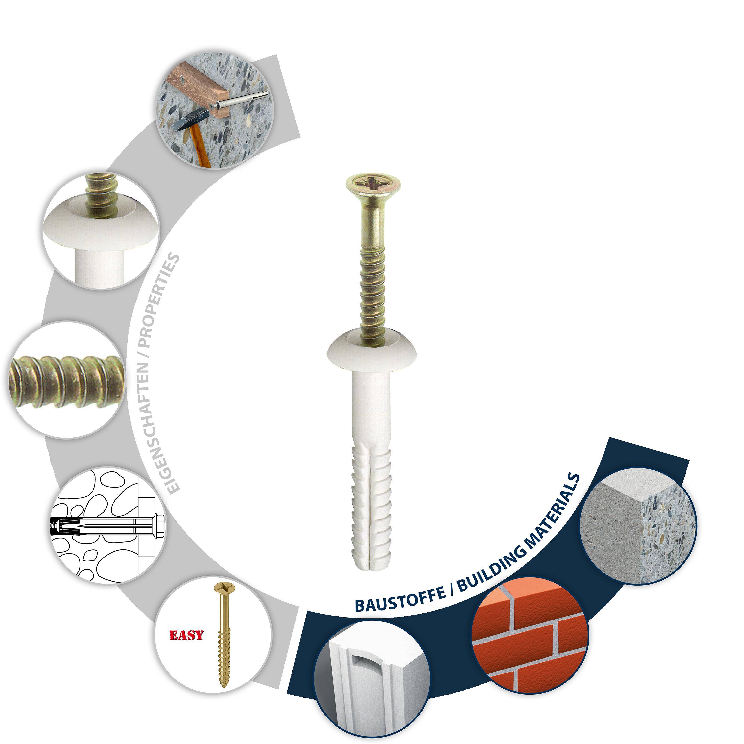 TOX Metallständer-Befestigung Attack Metal 6x35 mm