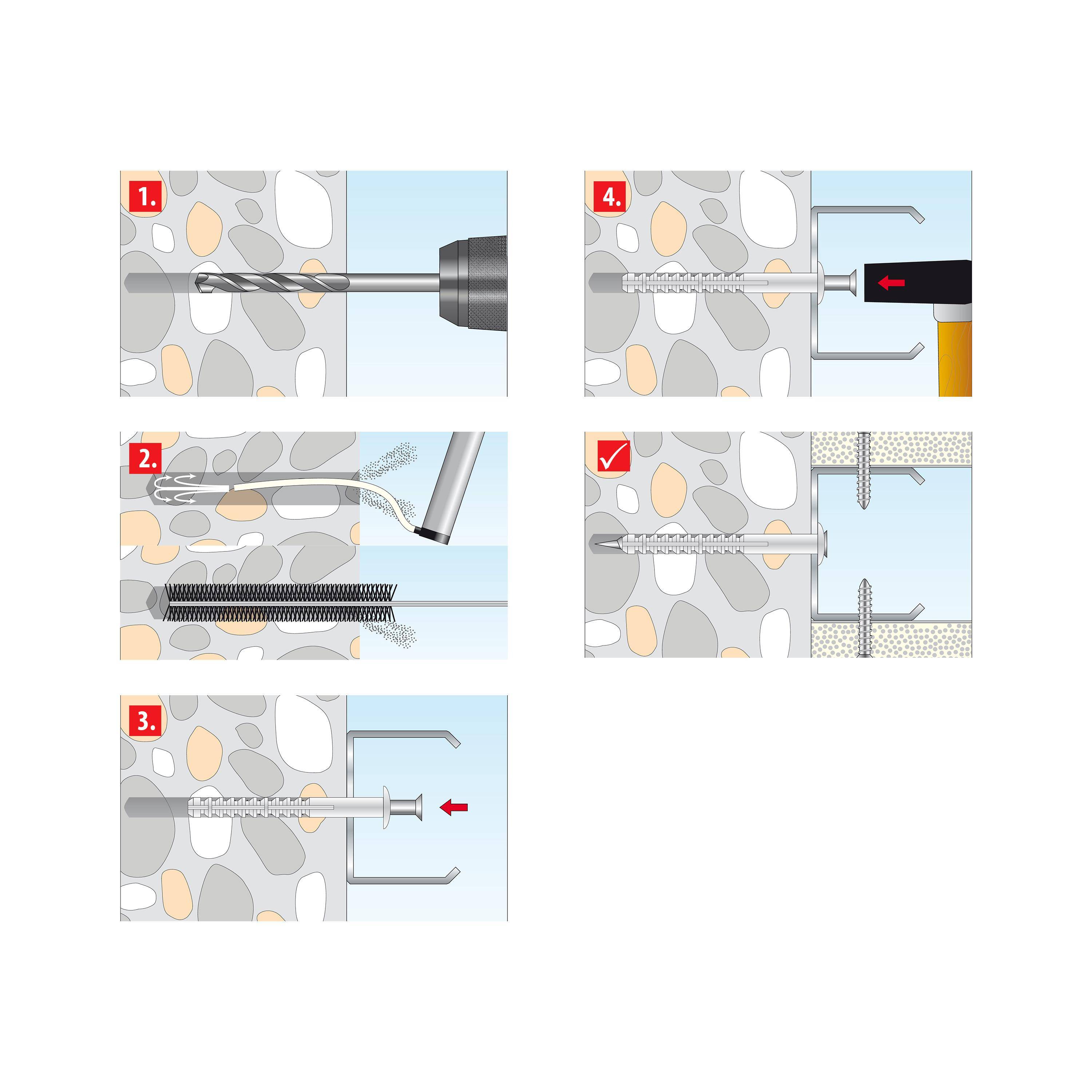 TOX Metallständer-Befestigung Attack Metal 6x55 mm