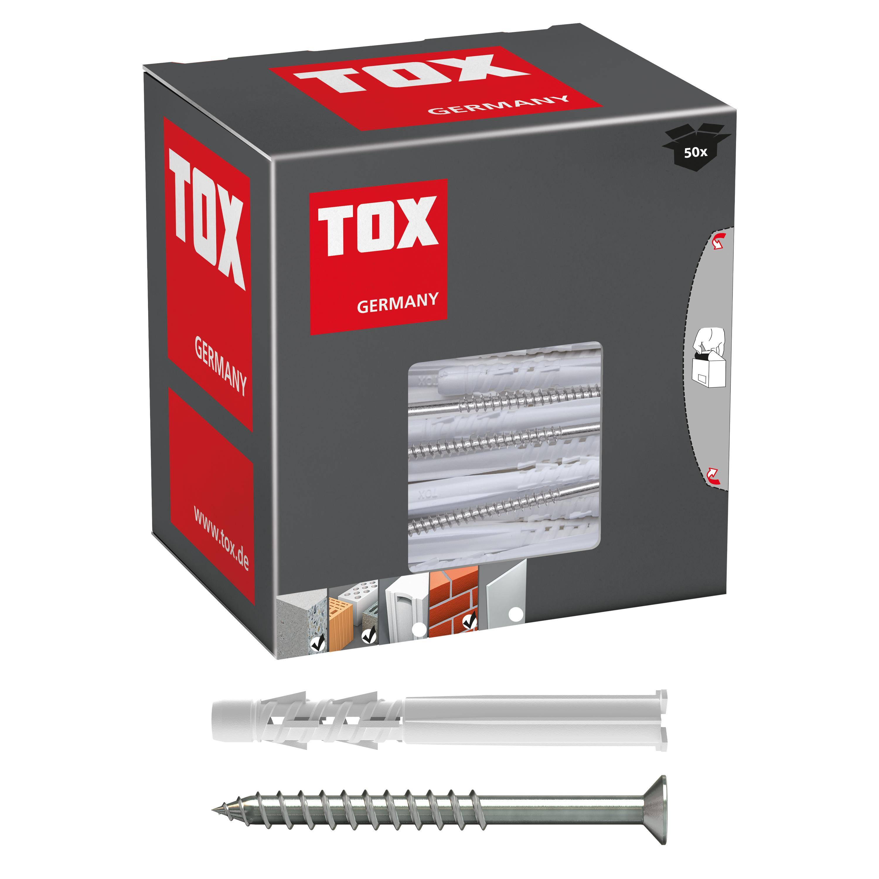 TOX Allzweck-Rahmendübel Tetrafix XL 6x65 mm + Schraube