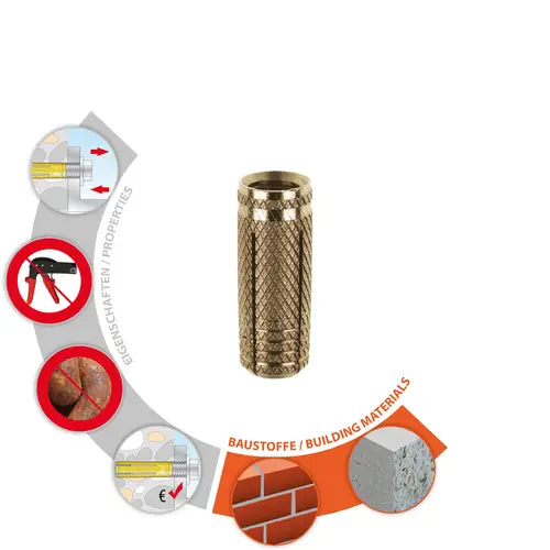 TOX Messing-Spreizdübel Metrix M6x22 mm TOX Messing-Spreizdübel Metrix M6x22 mm