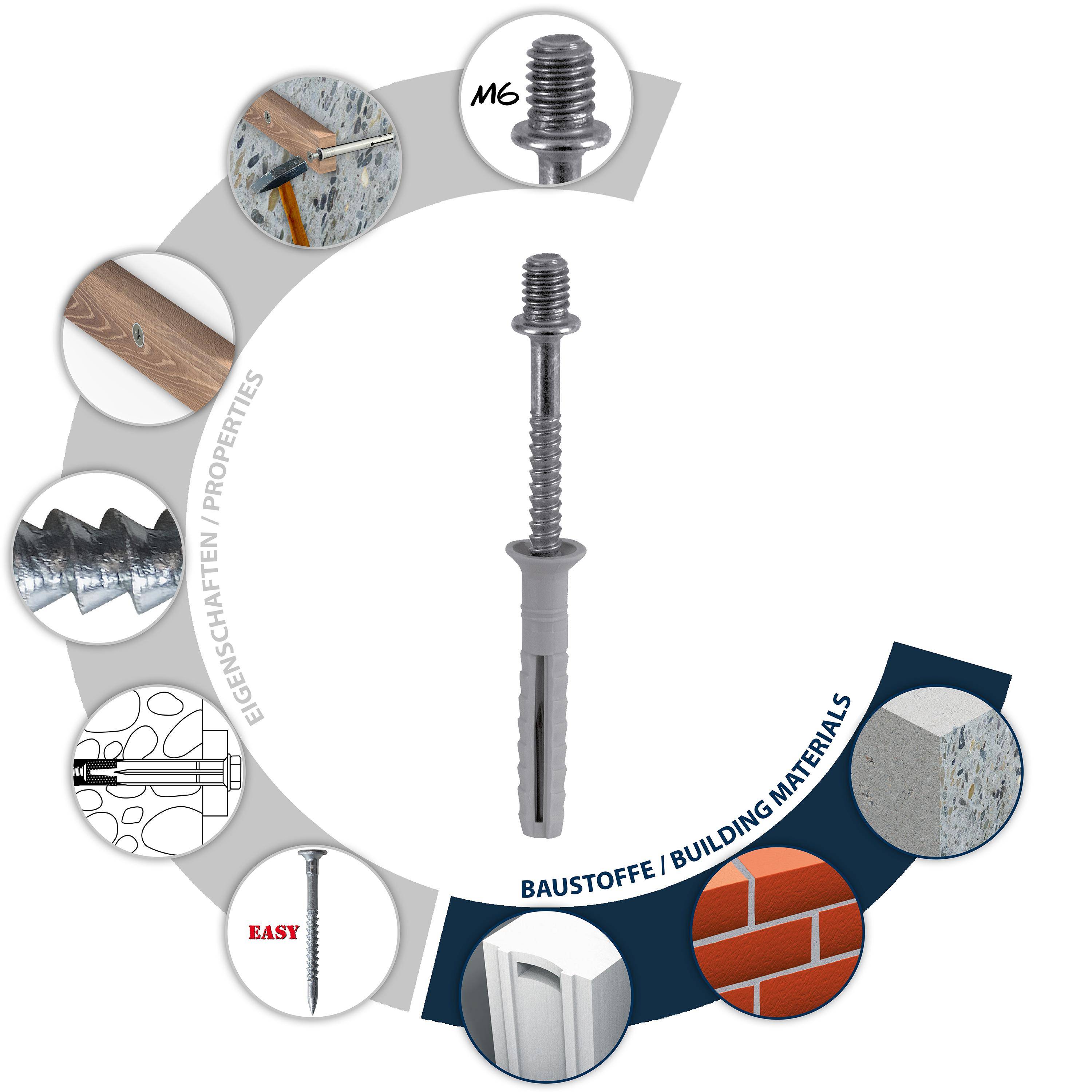 TOX Nageldübel Attack Plus 6x40 mm