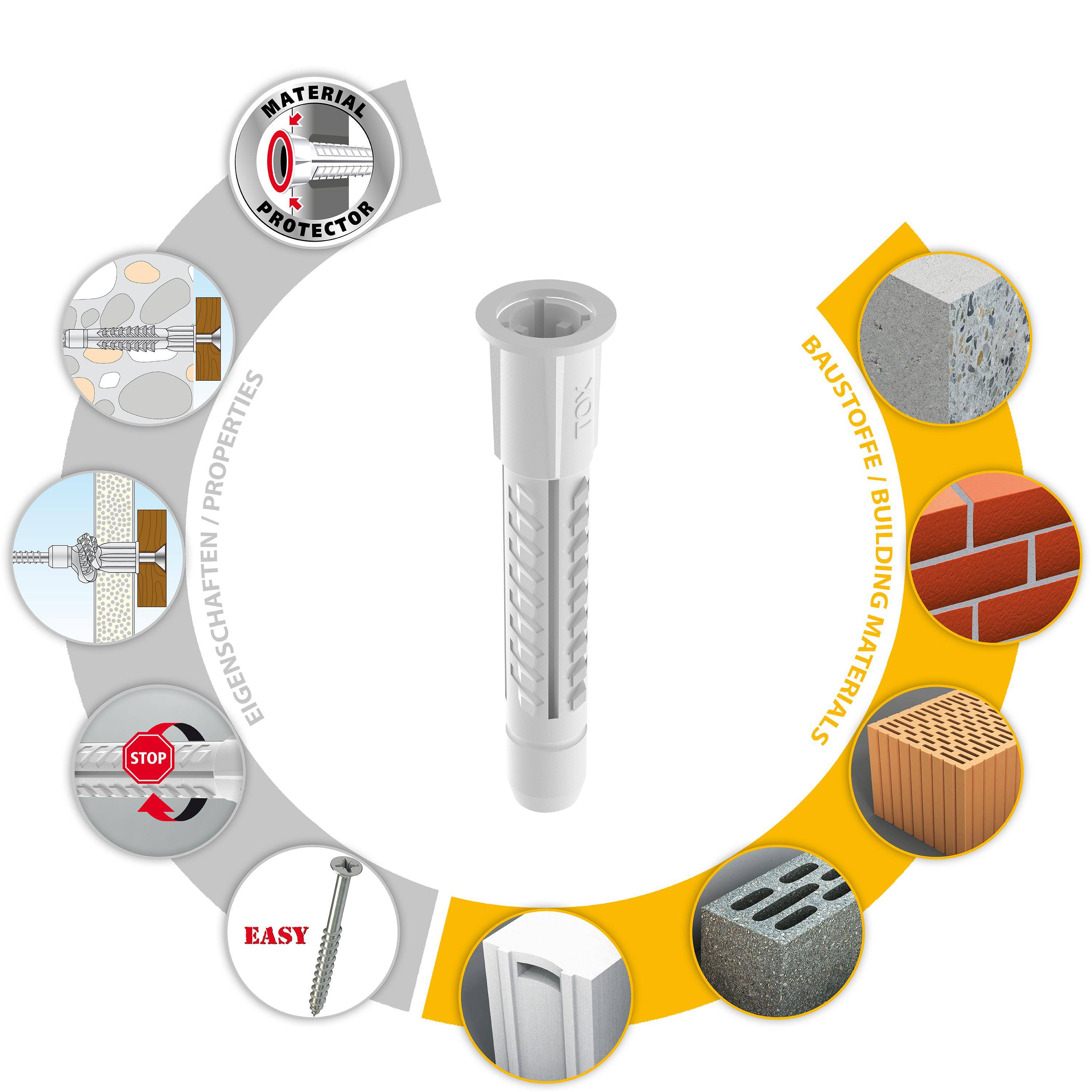 TOX Allzweckdübel Deco 12x76 mm