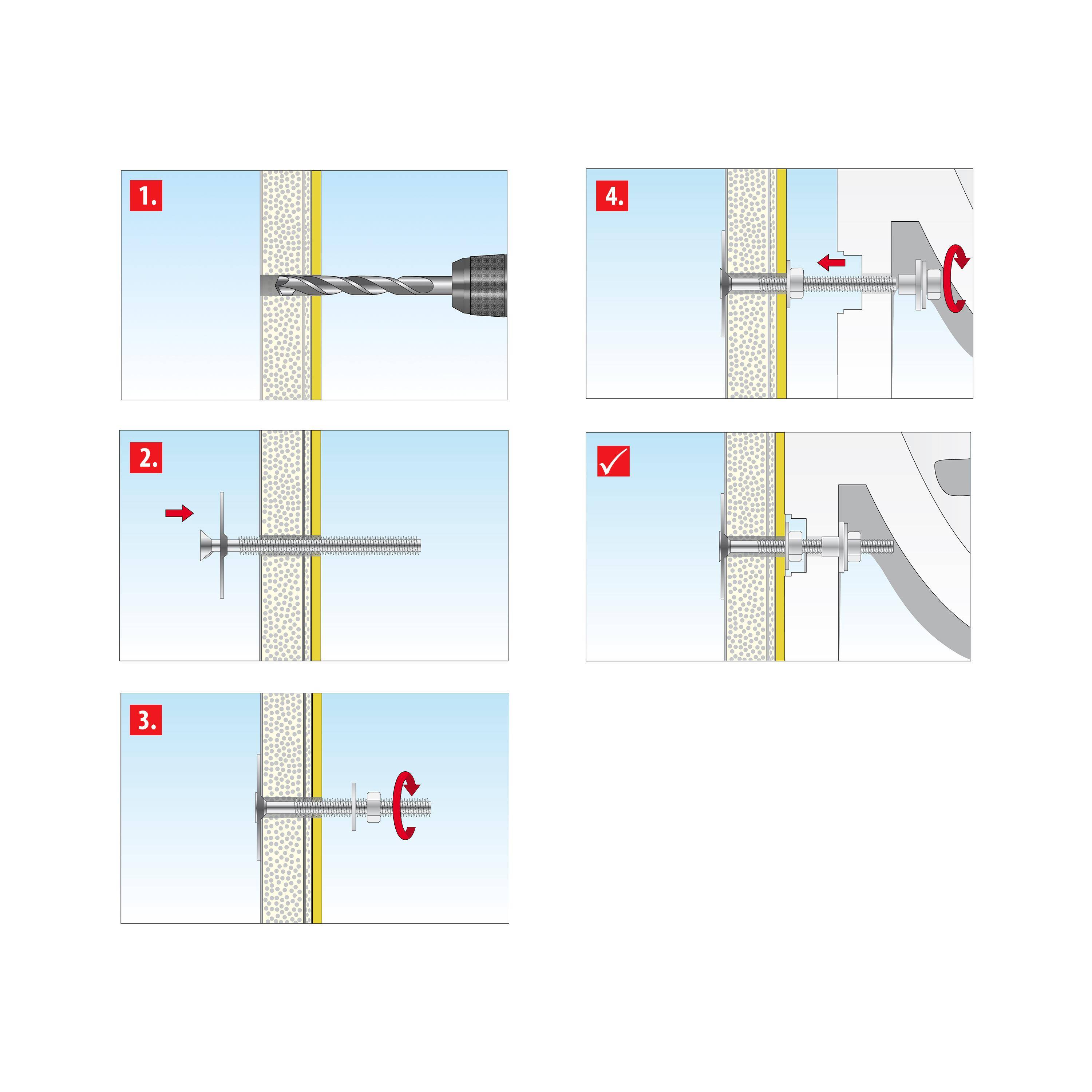 TOX Waschtischbefestigung Oase Backside