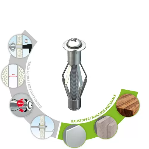 TOX Metall-Hohlraumdübel Acrobat M5x37 mm Kleinpack TOX Metall-Hohlraumdübel Acrobat M5x37 mm Kleinpack