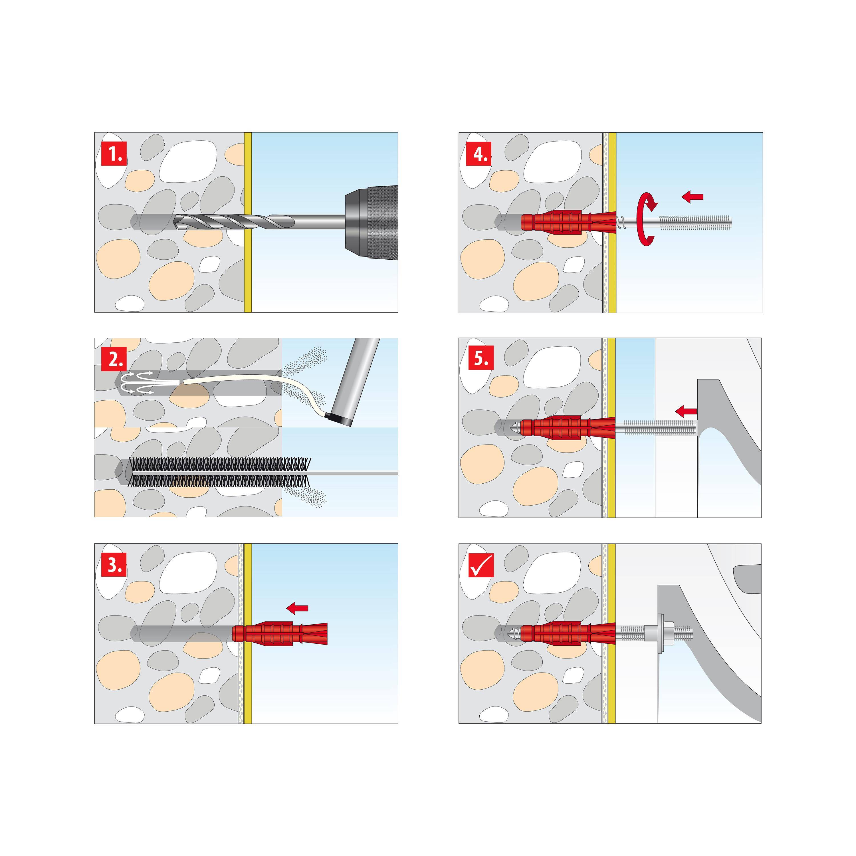 TOX Urinal- & Waschtischbefestigung Piss-Fix XL M10 wei