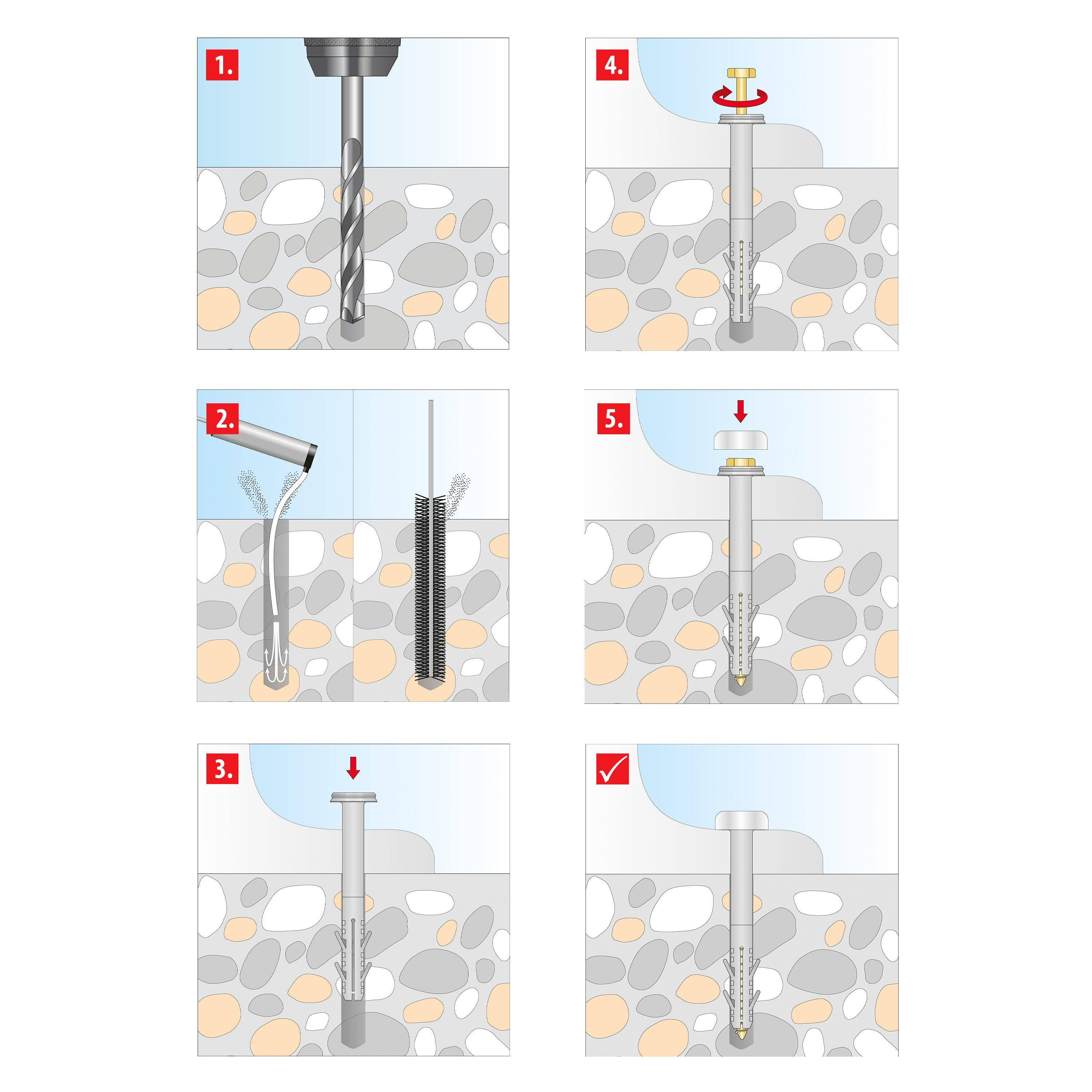 TOX Stand-WC-Befestigung Toilet XL Cap weiß/chrom