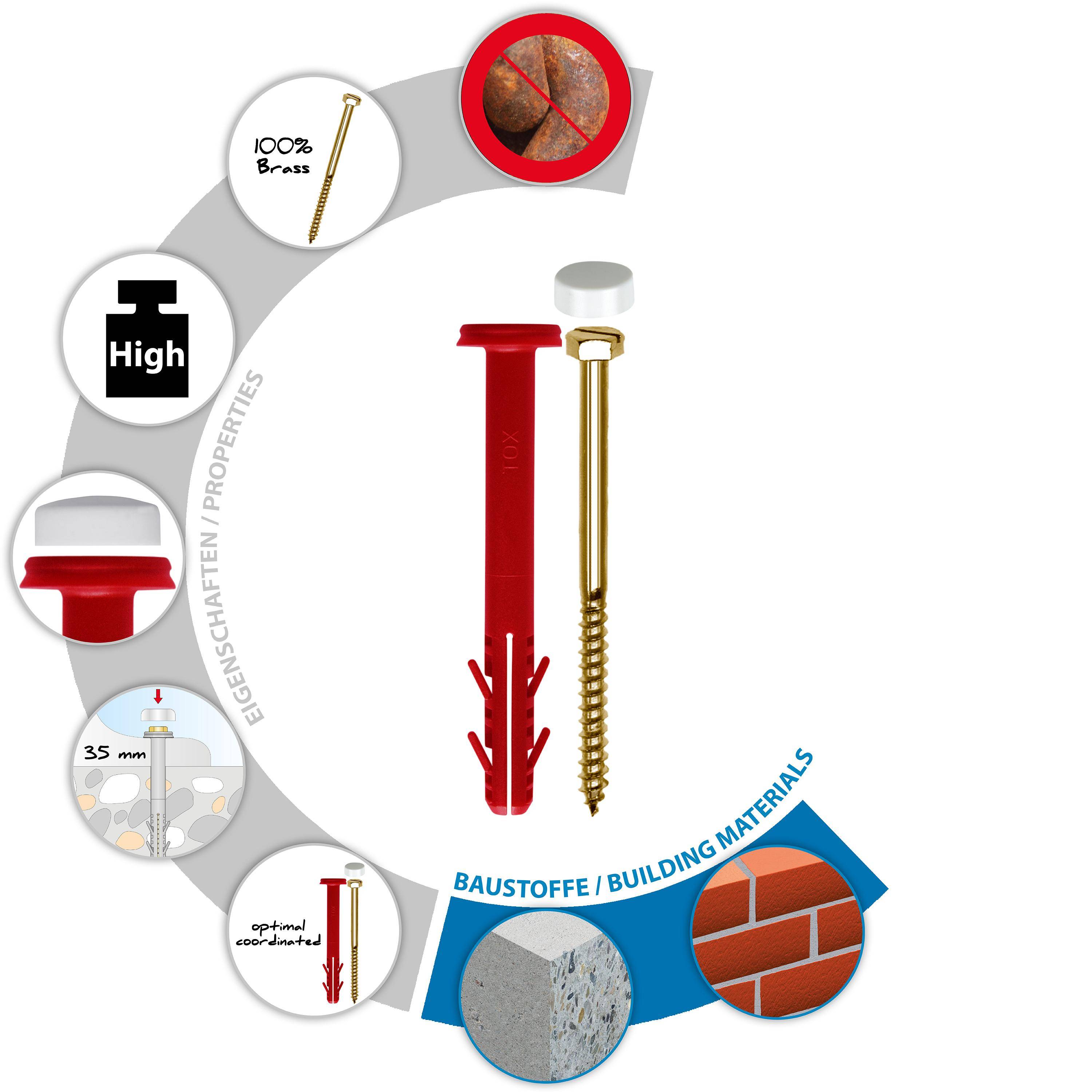 TOX Stand-WC-Befestigung Toilet XL Cap weiß