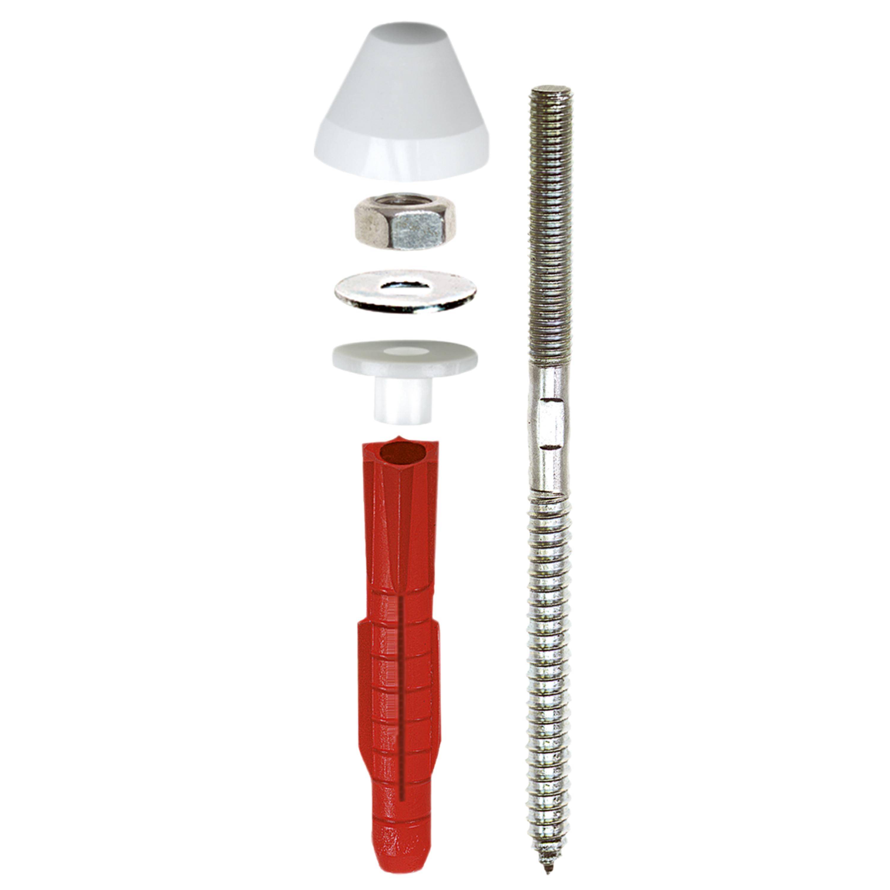 TOX Urinal- & Waschtischbefestigung Piss-Fix XL M10 weiß