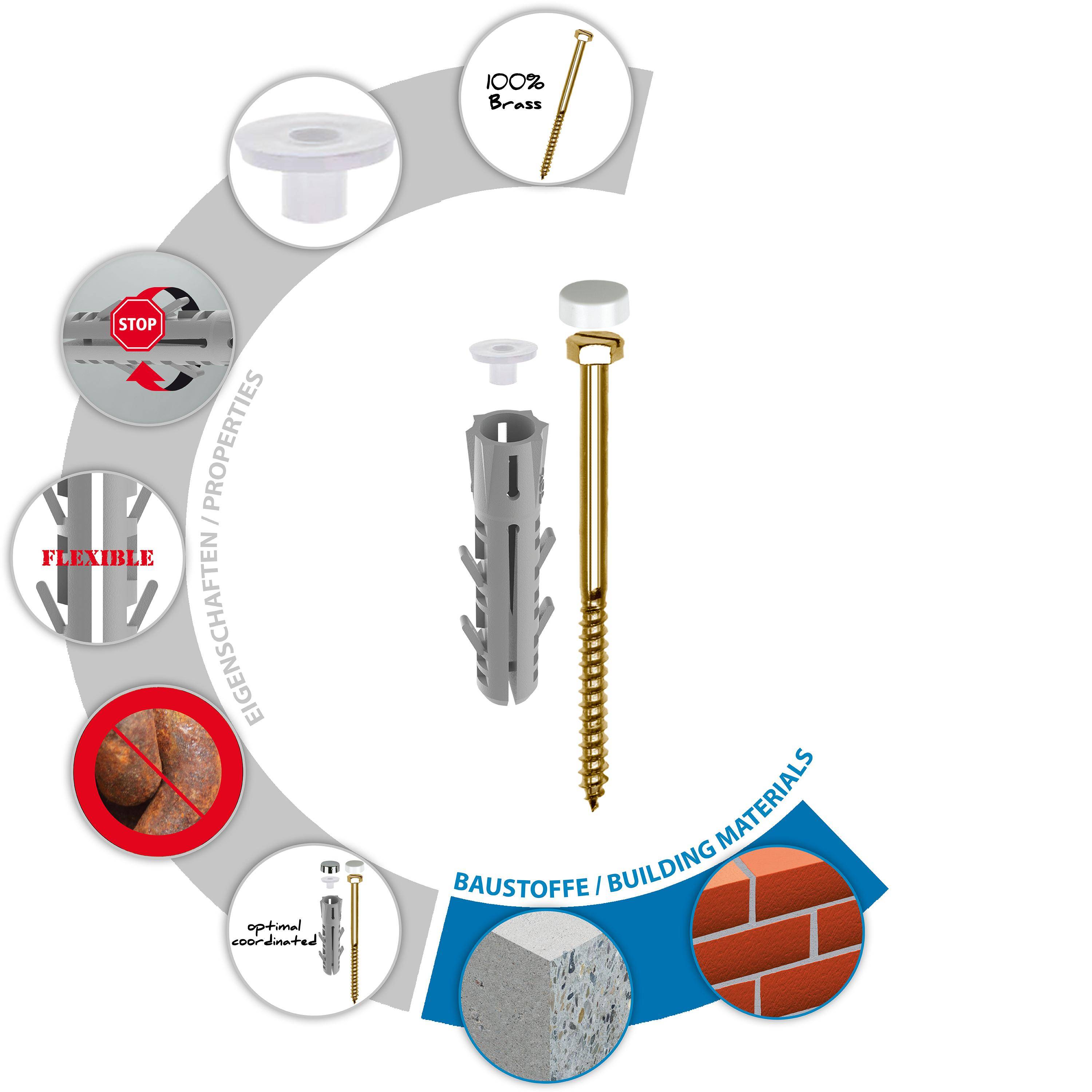 TOX Stand-WC-Befestigung Toilet weiß