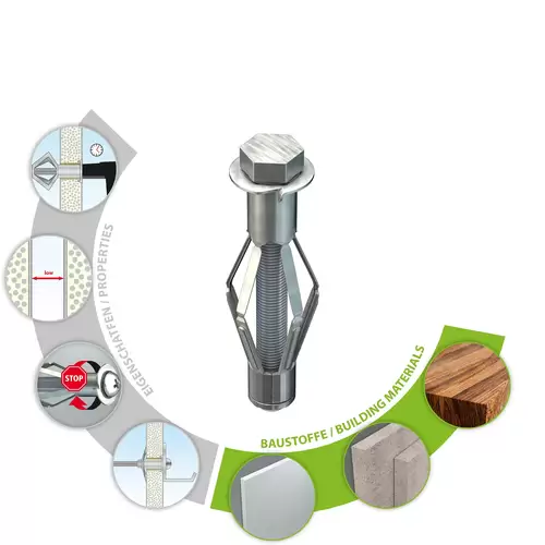 TOX Metall-Hohlraumdübel Acrobat M8x68 mm TOX Metall-Hohlraumdübel Acrobat M8x68 mm