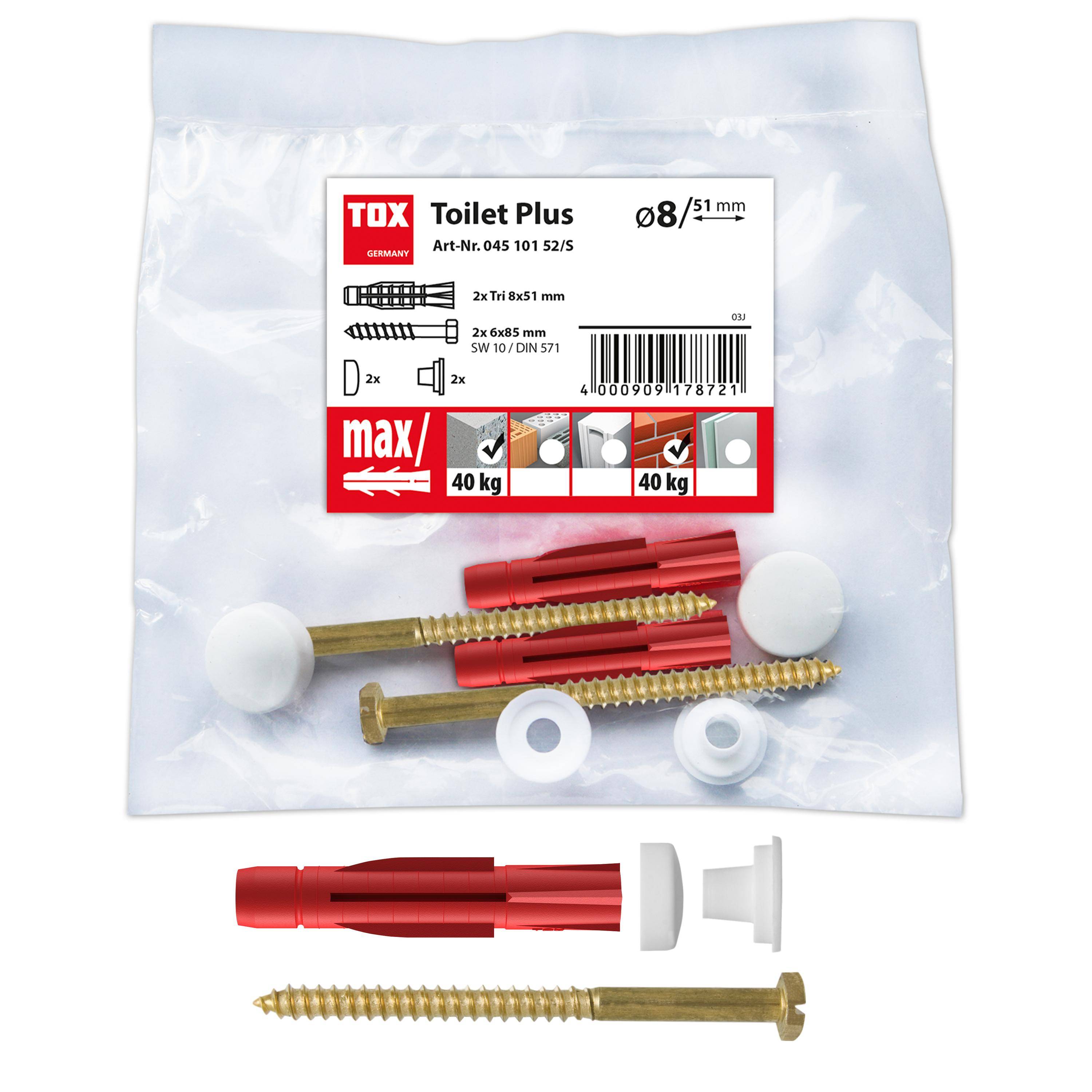 TOX Stand-WC-Befestigung Toilet Plus weiß