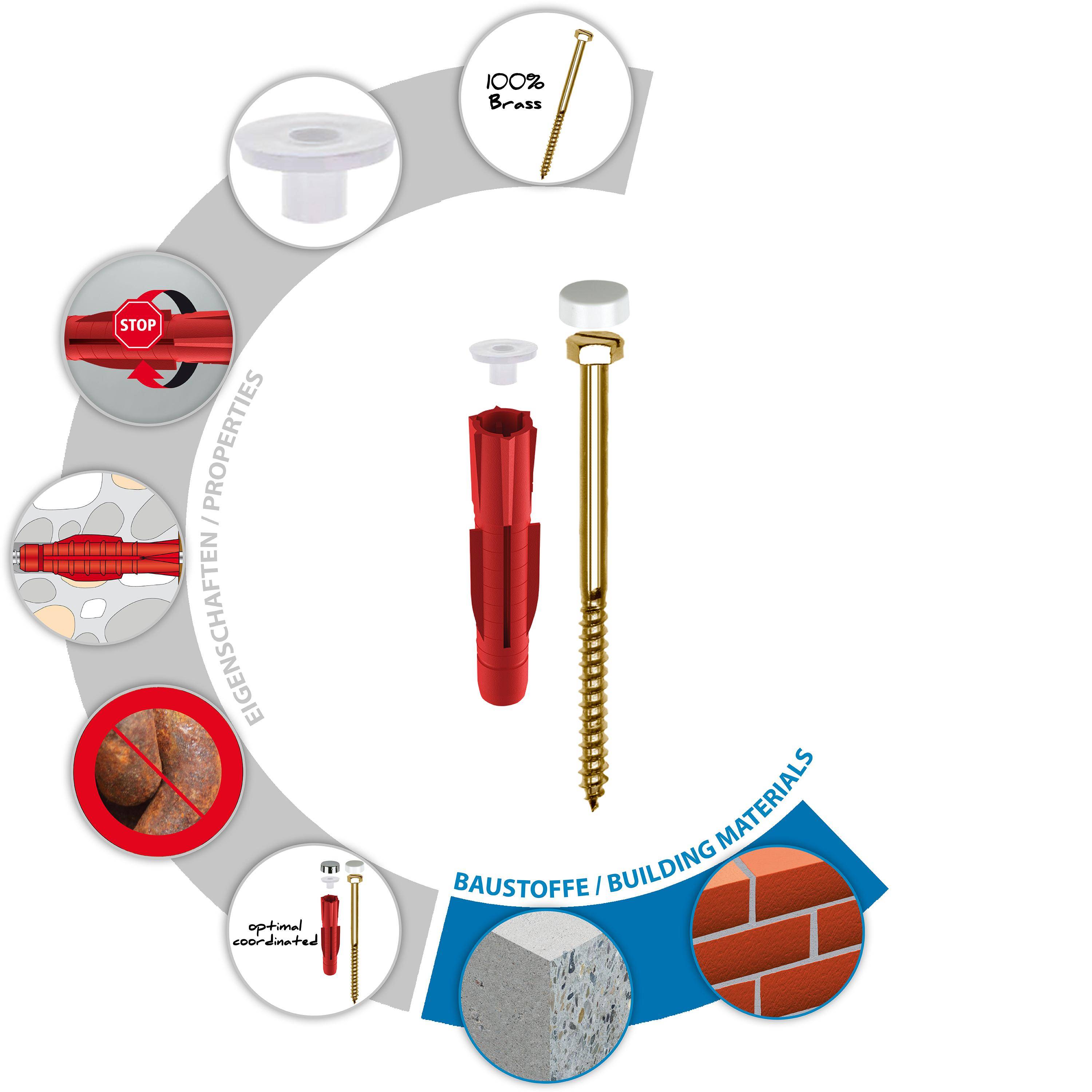 TOX Stand-WC-Befestigung Toilet Plus weiß
