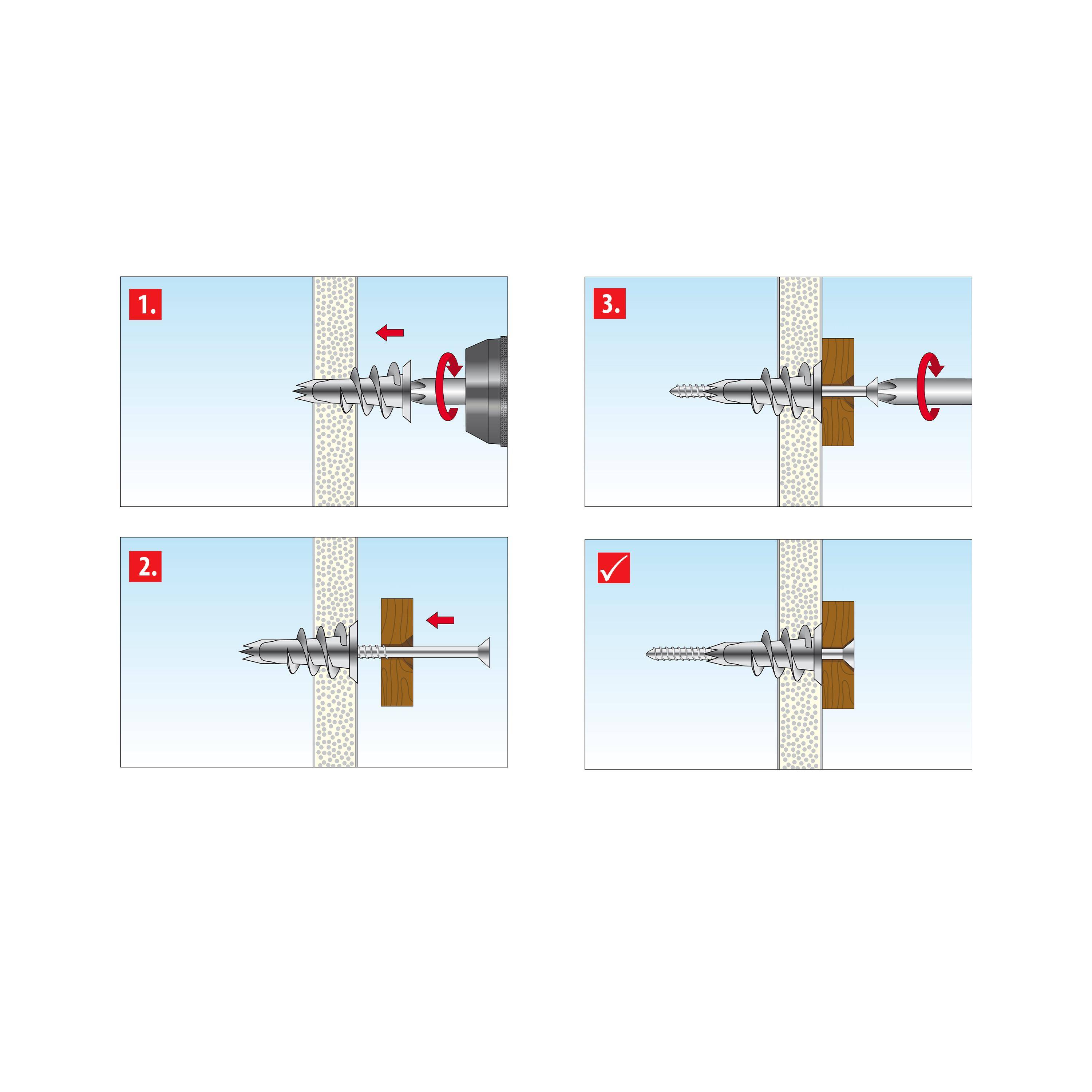 TOX Gipskartondübel Spiral Plus 37-2 + Schraube