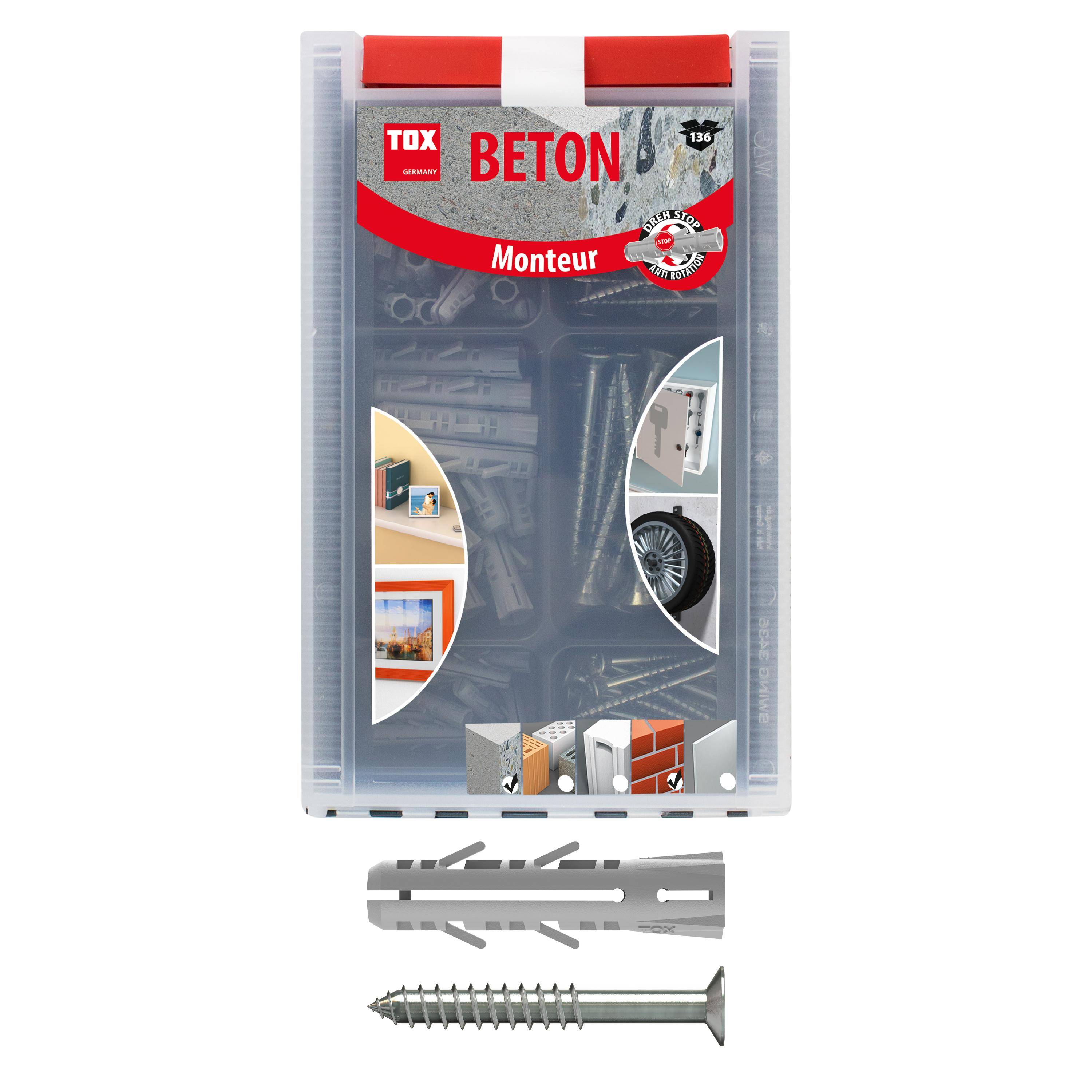 TOX Standard-Sortiment Monteur Beton 136 tlg.