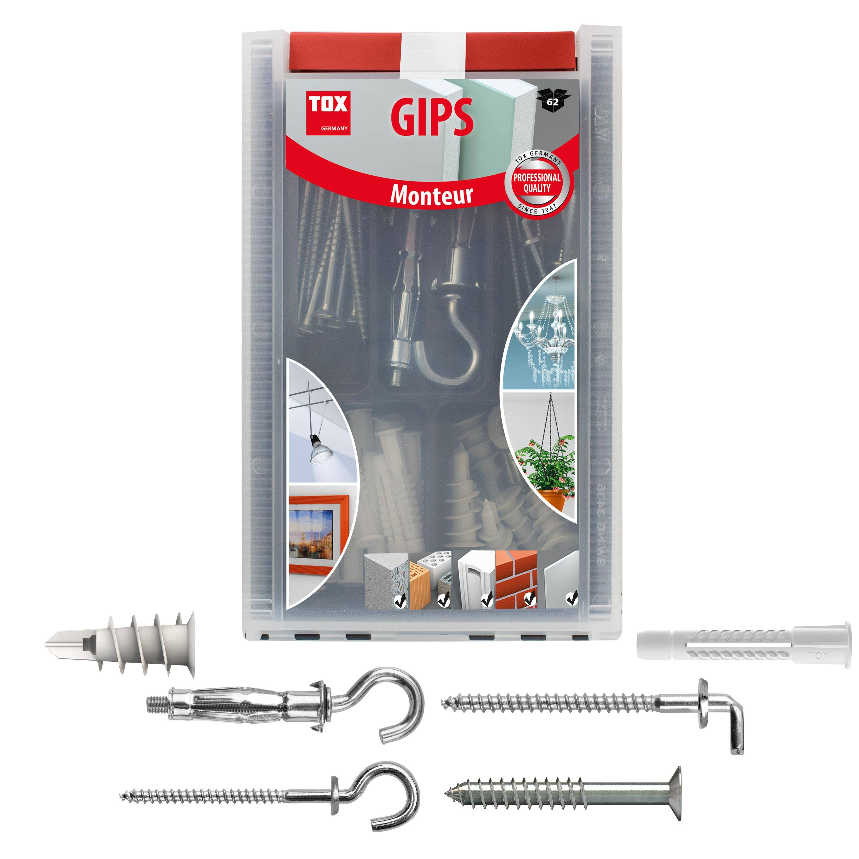 TOX Hohlraum-Sortiment Monteur Gips 62 tlg.