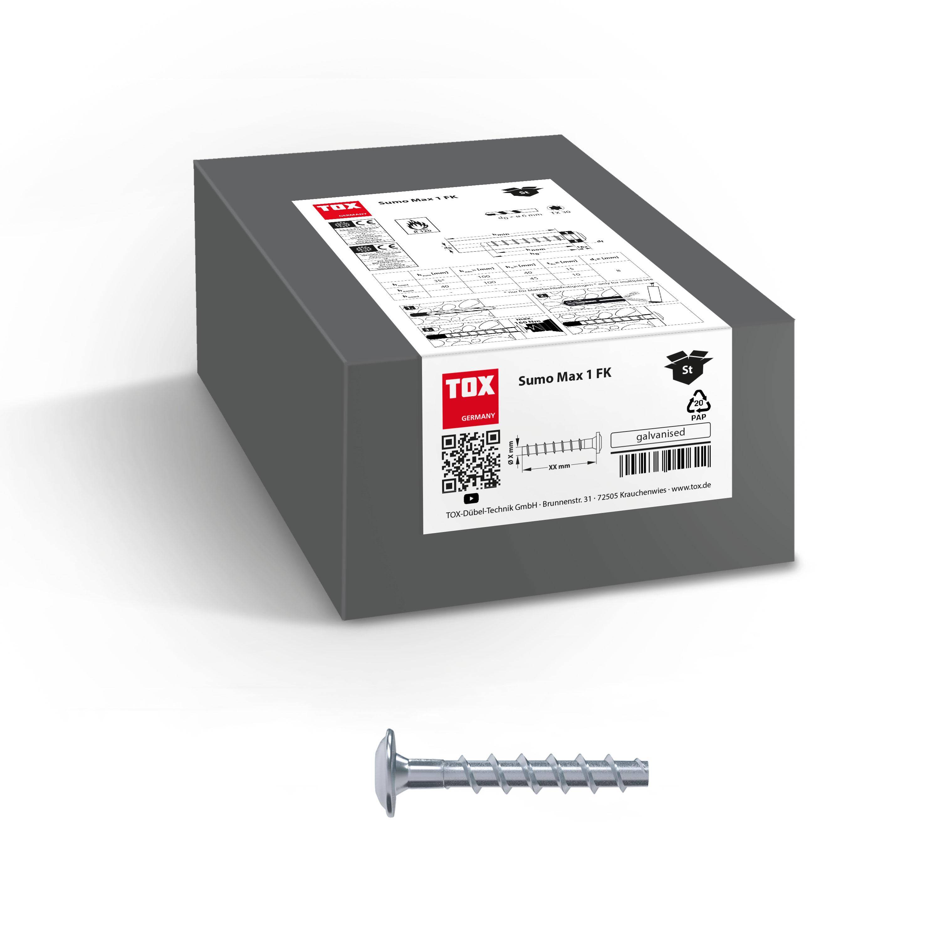 TOX-Dübel-Techn. Betonschraube Sumo Max 1 FK 6x40(VE100)