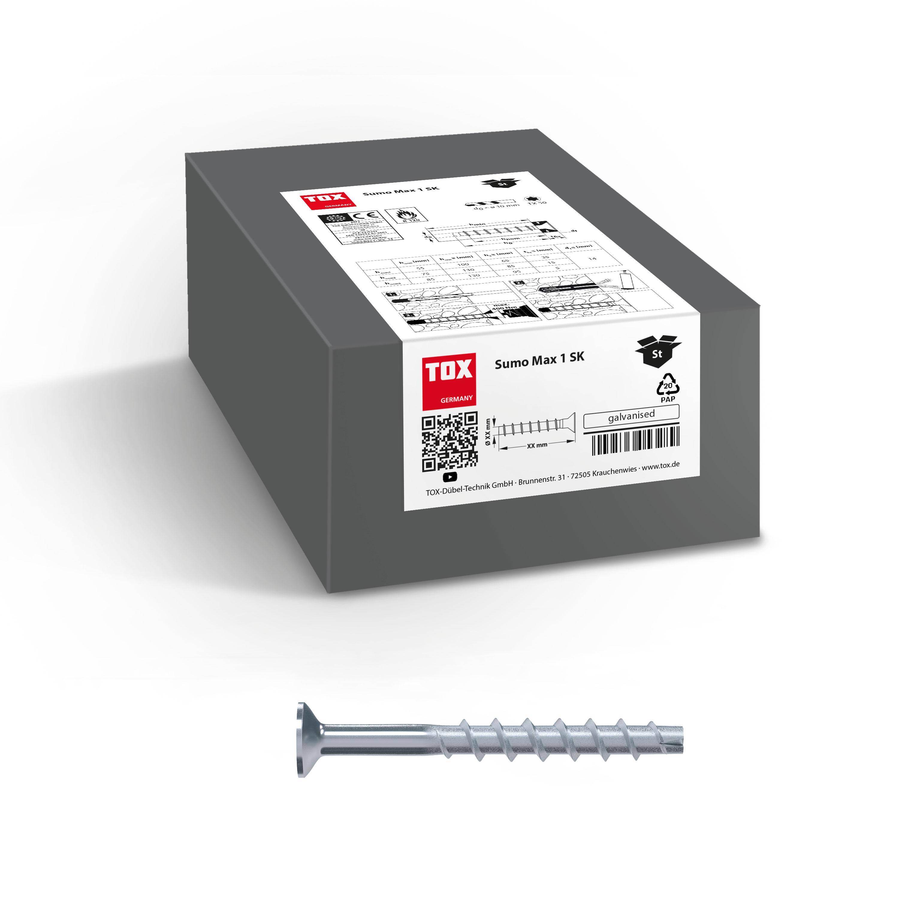TOX-Dübel-Techn. Betonschraube Sumo Max 1 SK A4 8x80(VE50)
