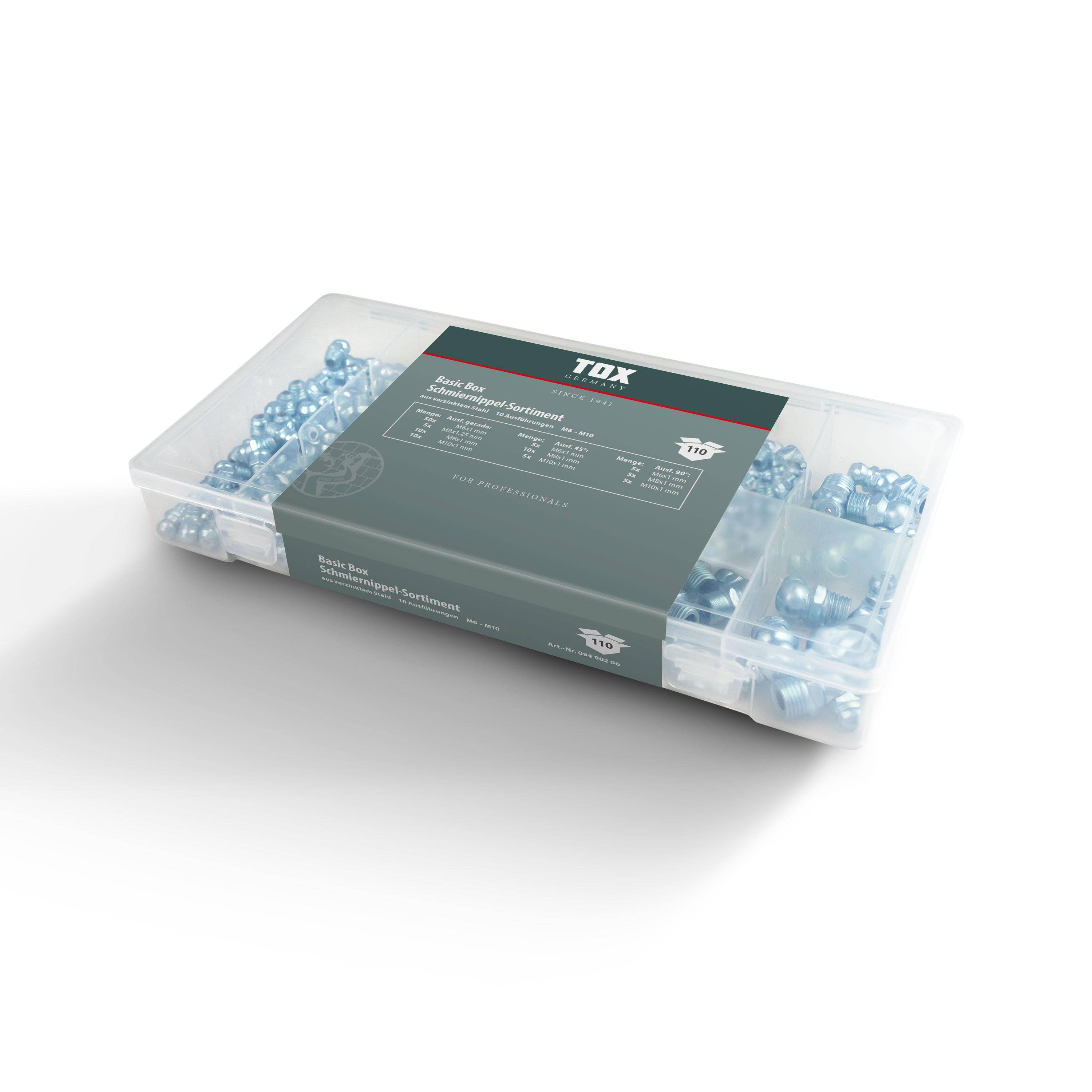 TOX Basic Box Schmiernippel - Sortiment 110 tlg.