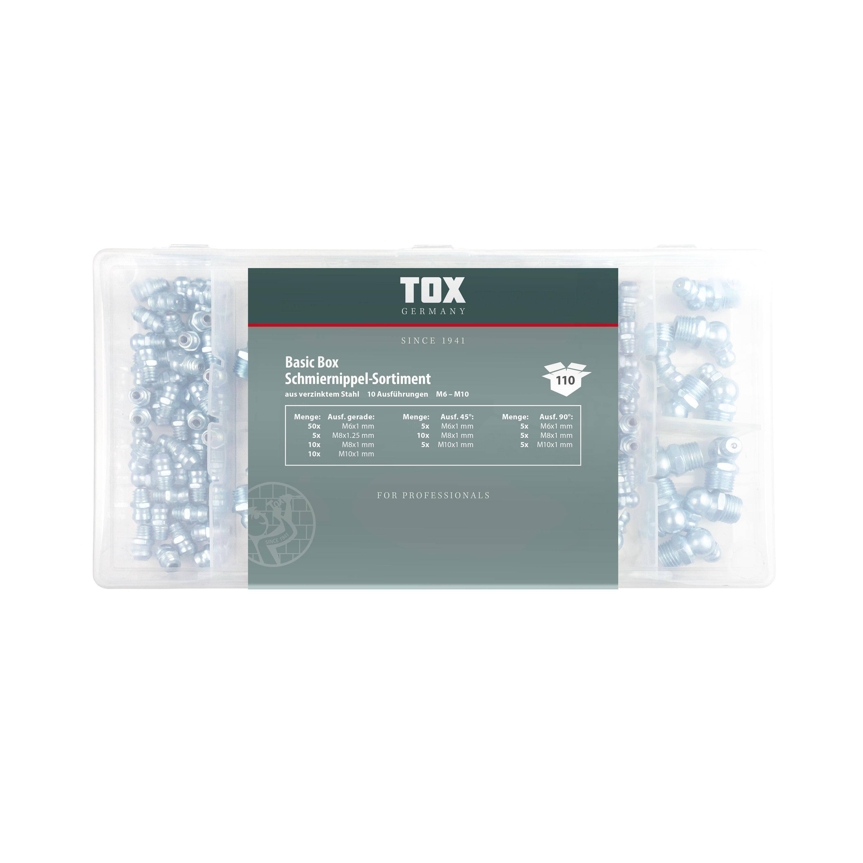 TOX Basic Box Schmiernippel - Sortiment 110 tlg.