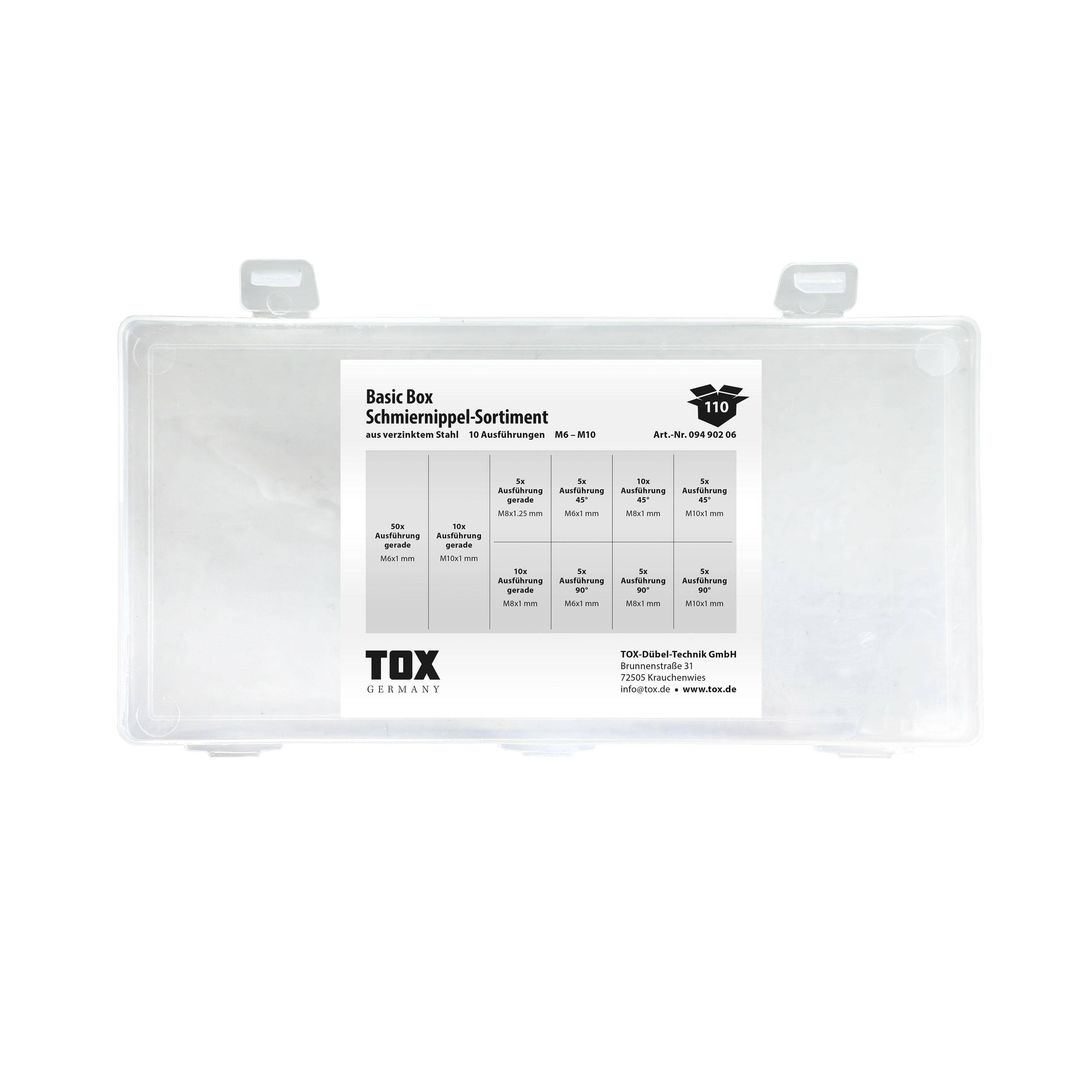 TOX Basic Box Schmiernippel - Sortiment 110 tlg.