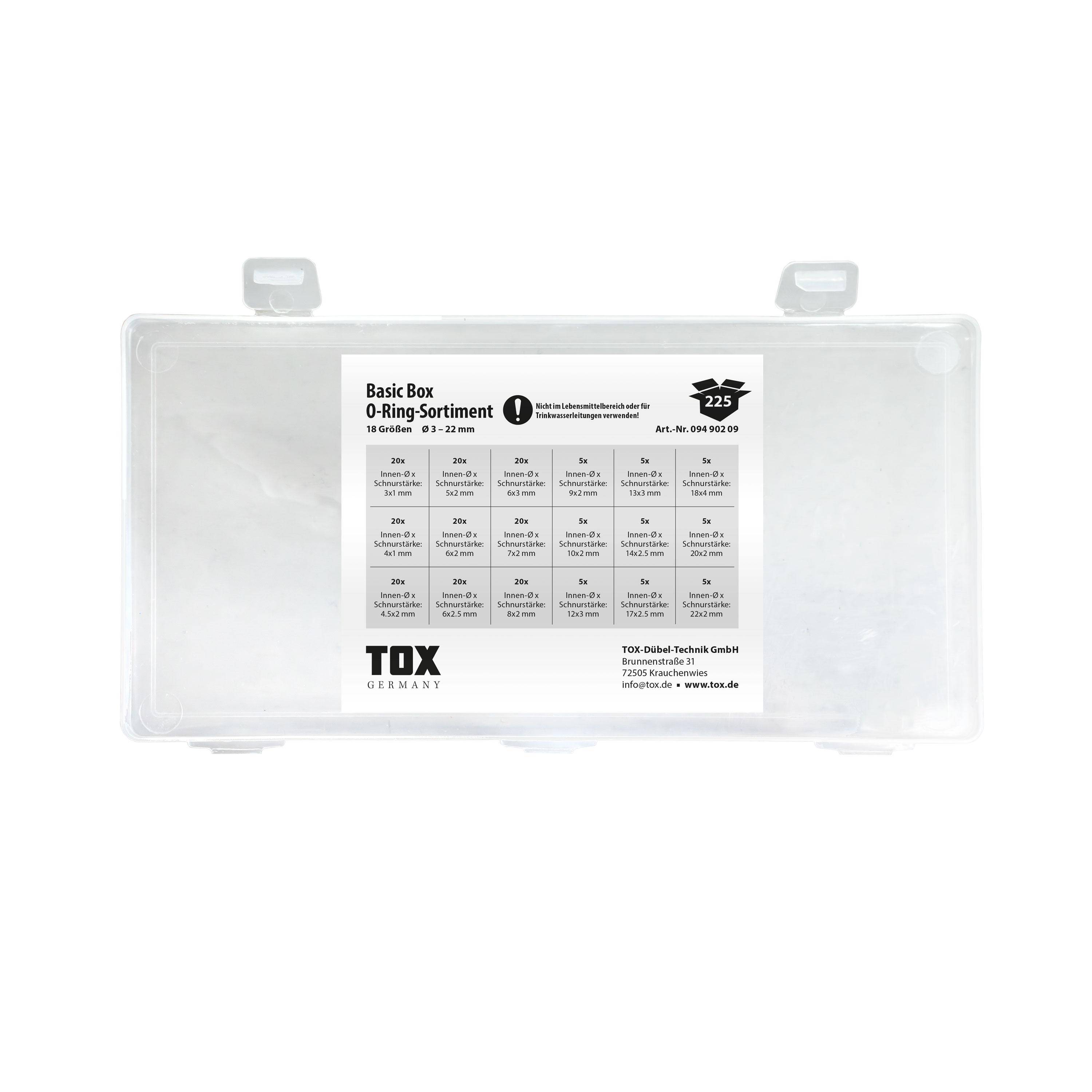 TOX Basic Box O-Ring - Sortiment 225 tlg.